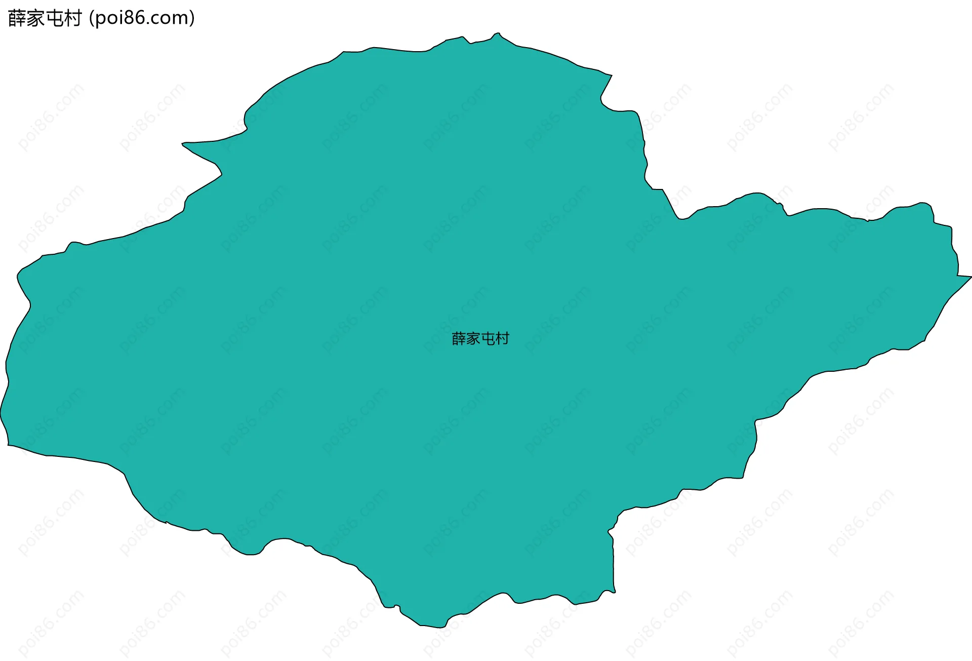 薛家屯村边界地图