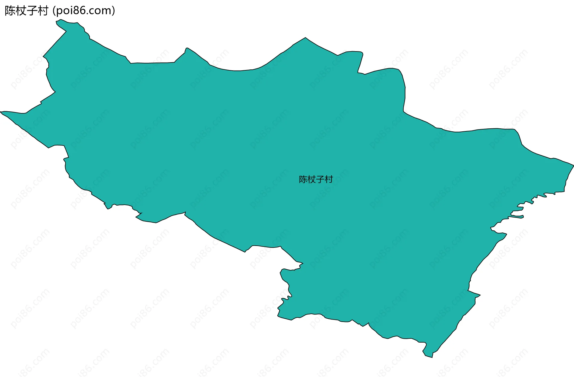 陈杖子村边界地图