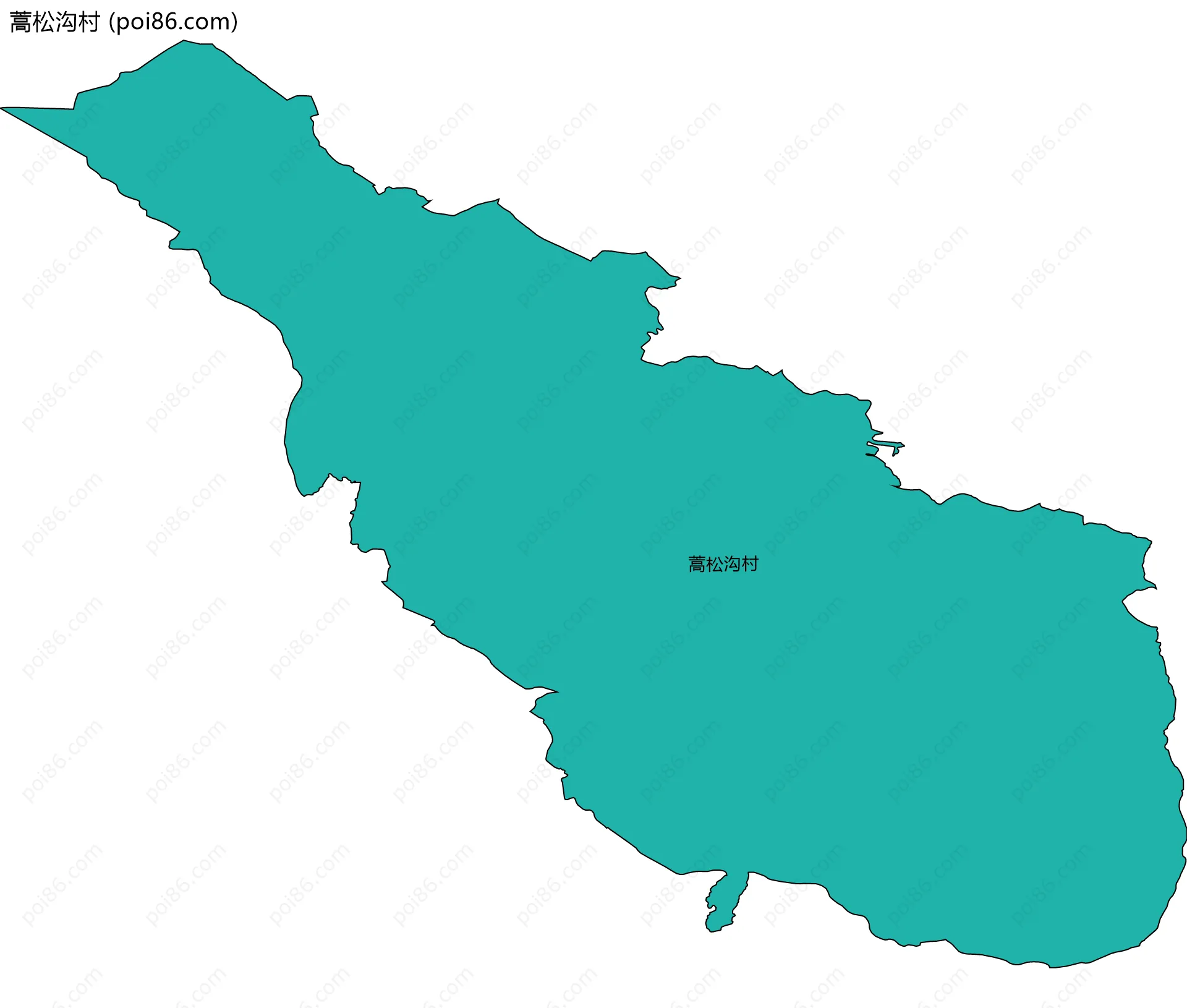 蒿松沟村边界地图