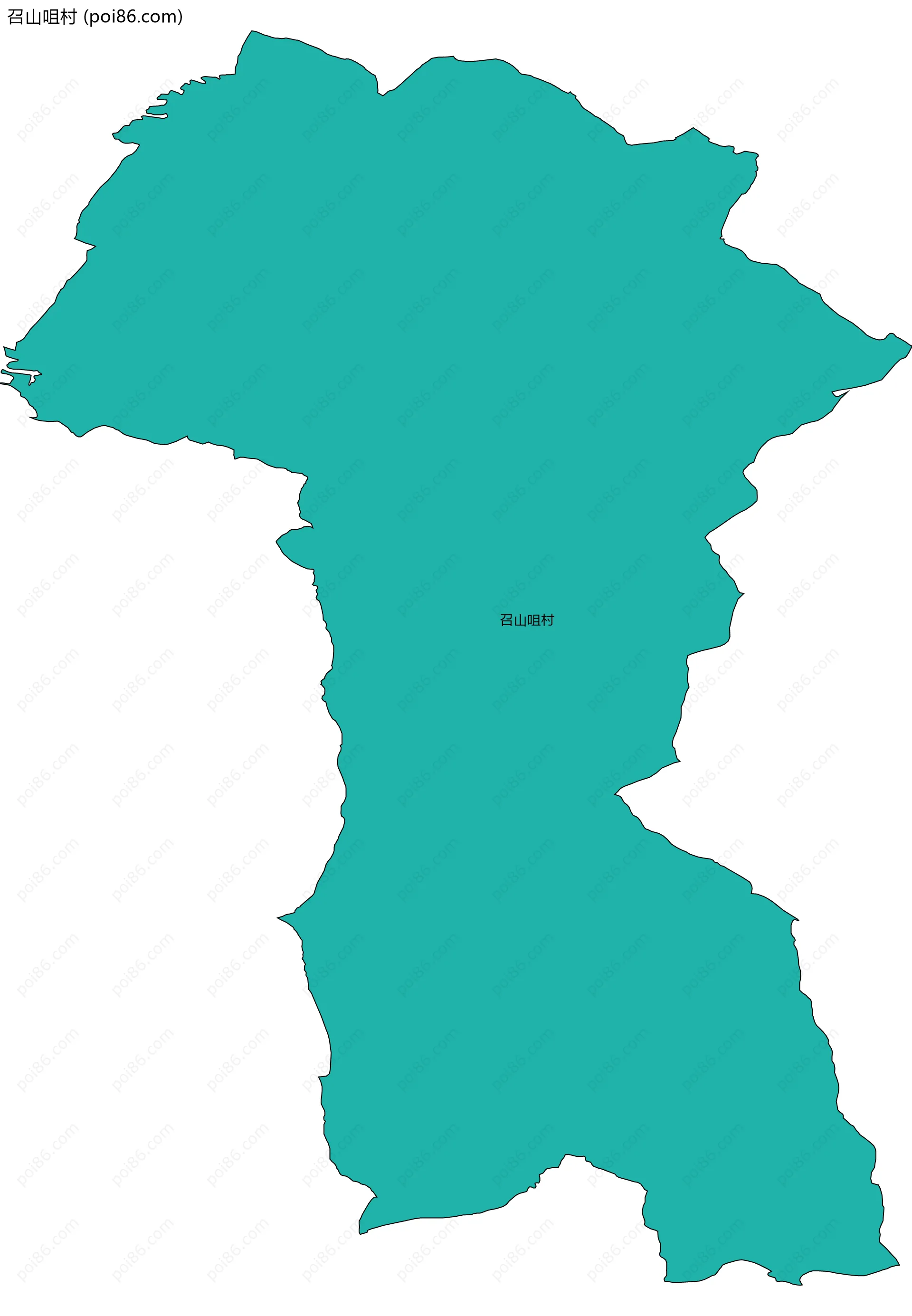 召山咀村边界地图