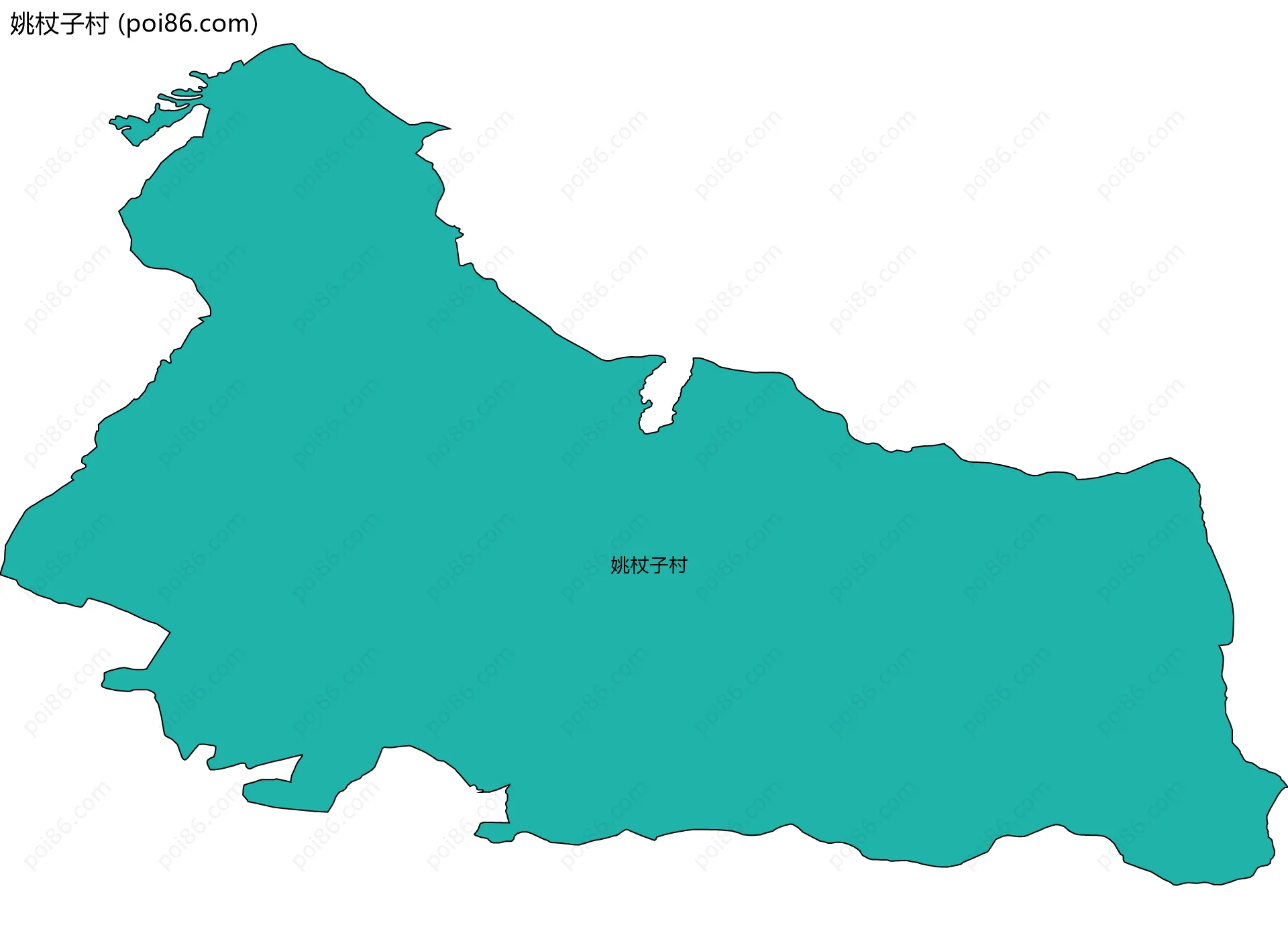 姚杖子村边界地图