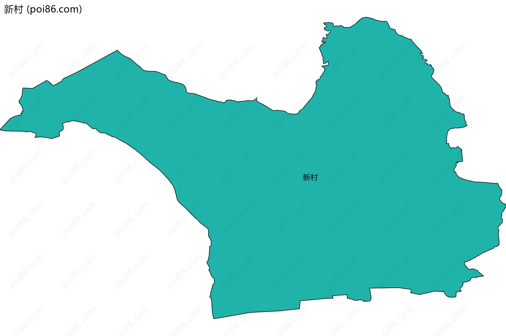 新村边界地图