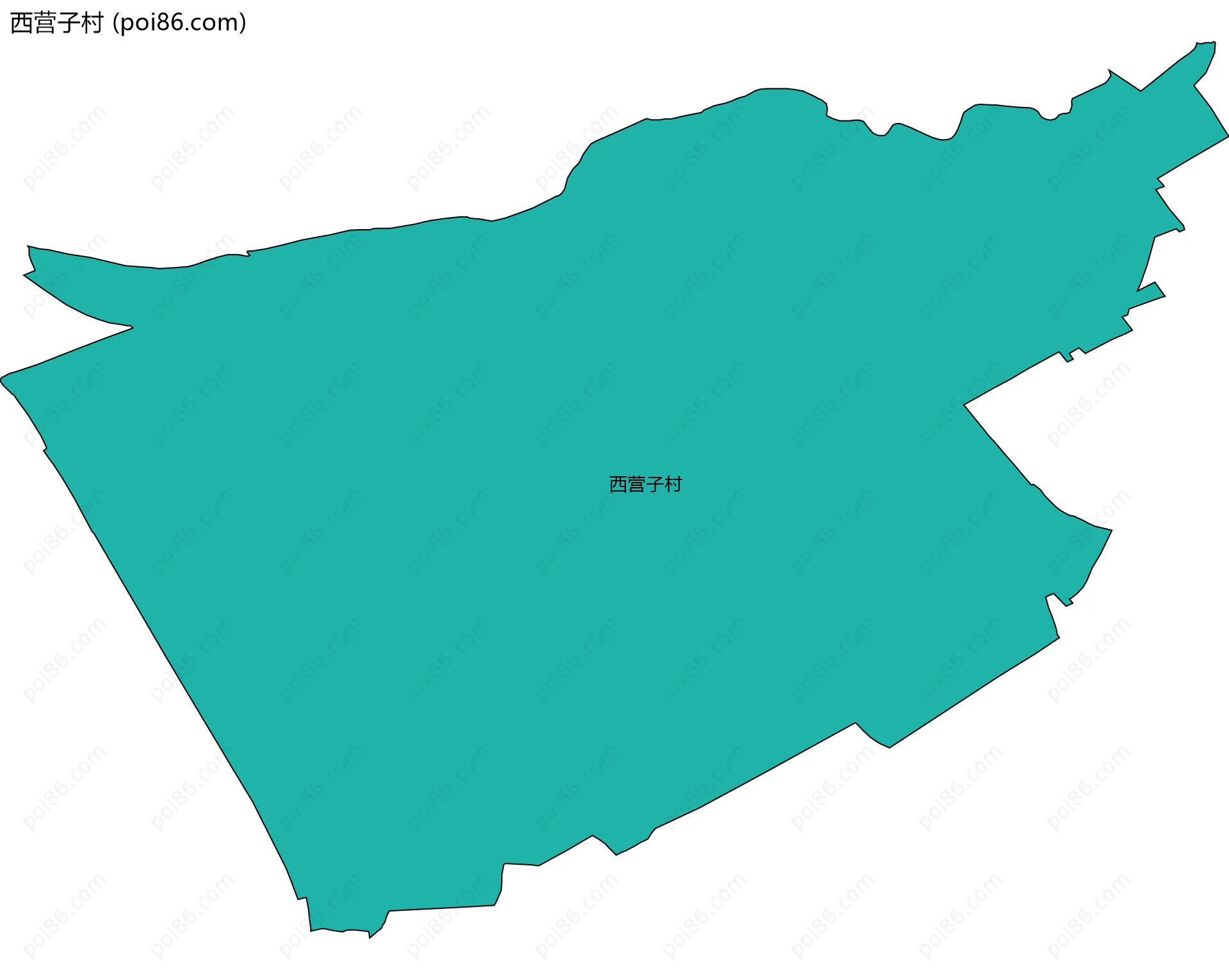西营子村边界地图