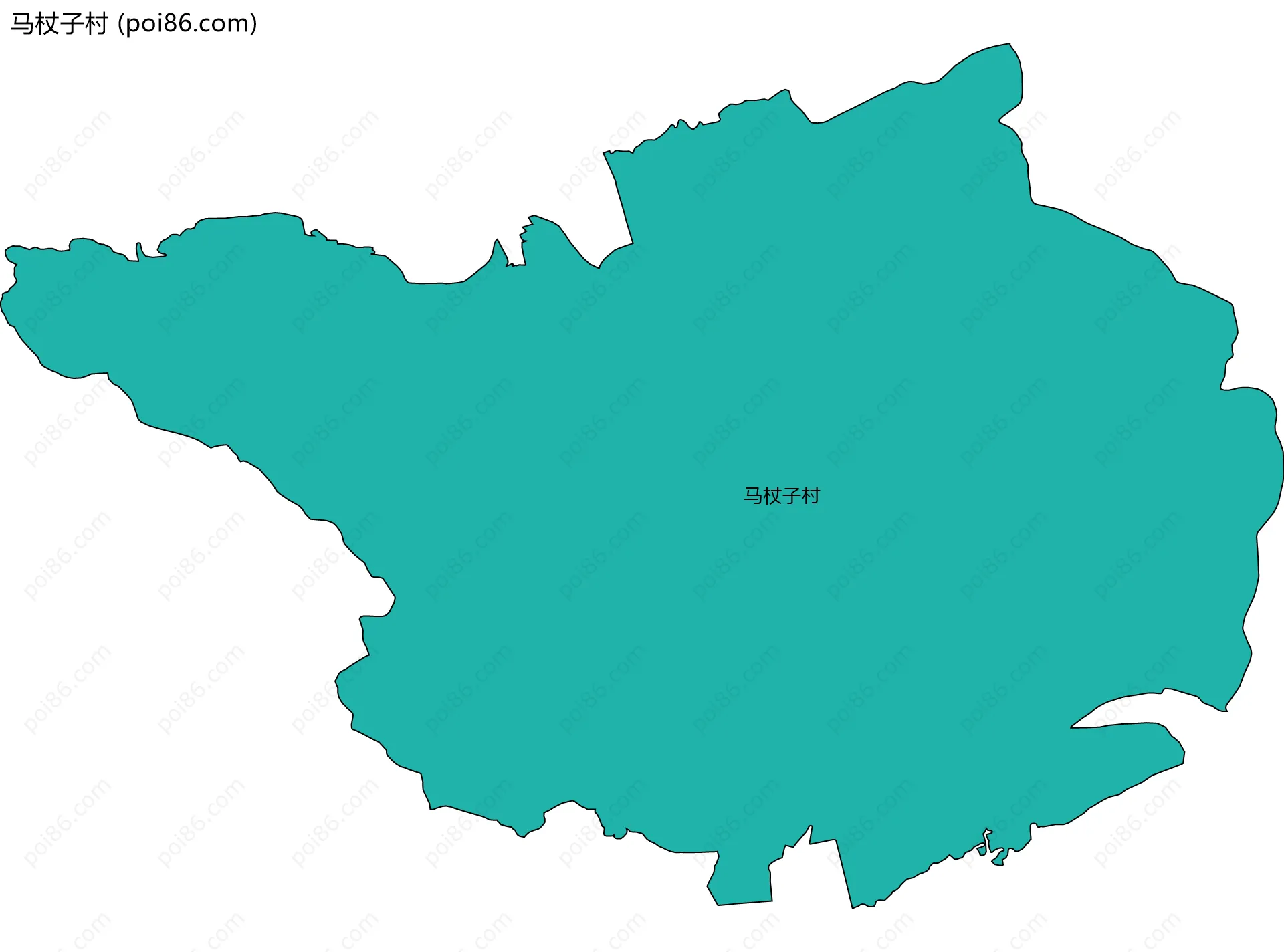 马杖子村边界地图