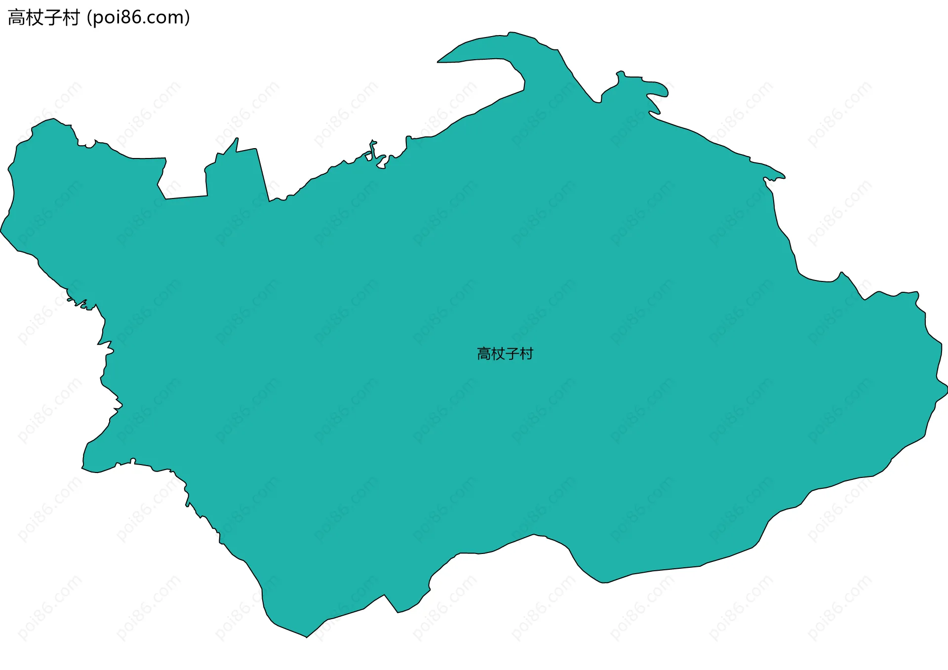 高杖子村边界地图