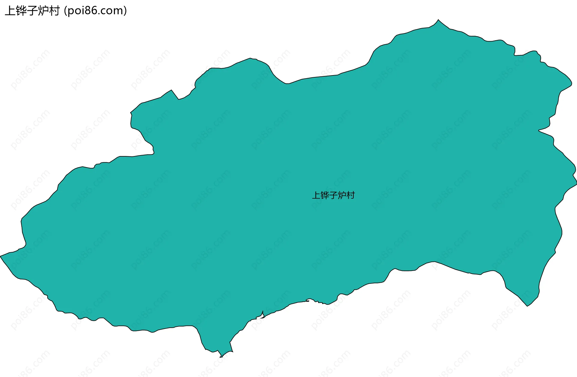 上铧子炉村边界地图