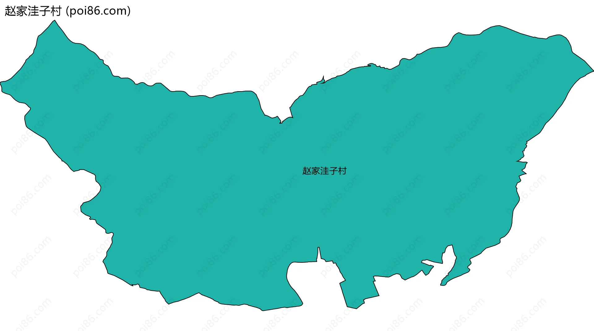 赵家洼子村边界地图