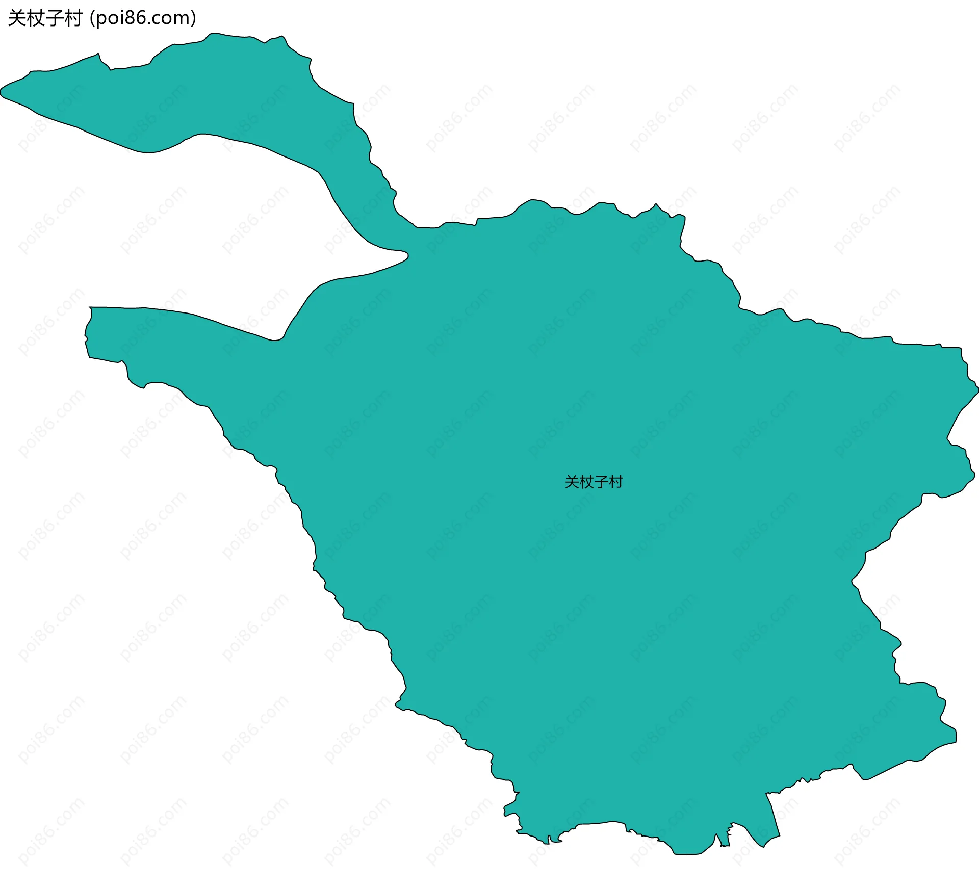 关杖子村边界地图