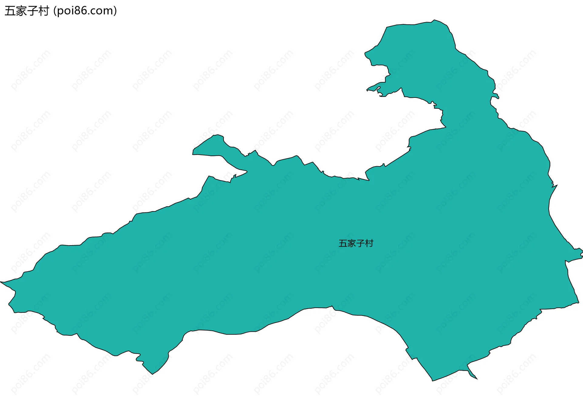 五家子村边界地图