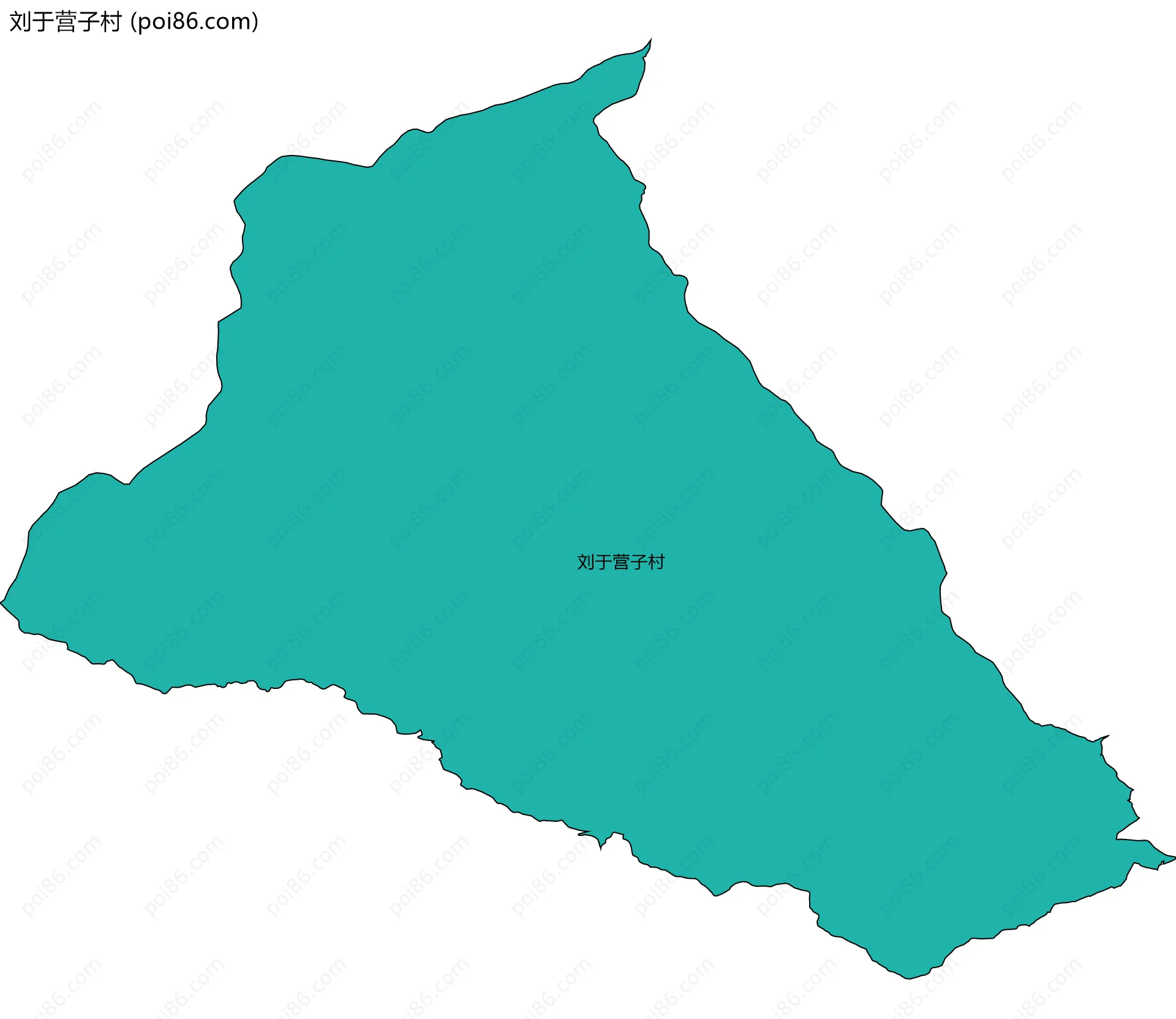 刘于营子村边界地图