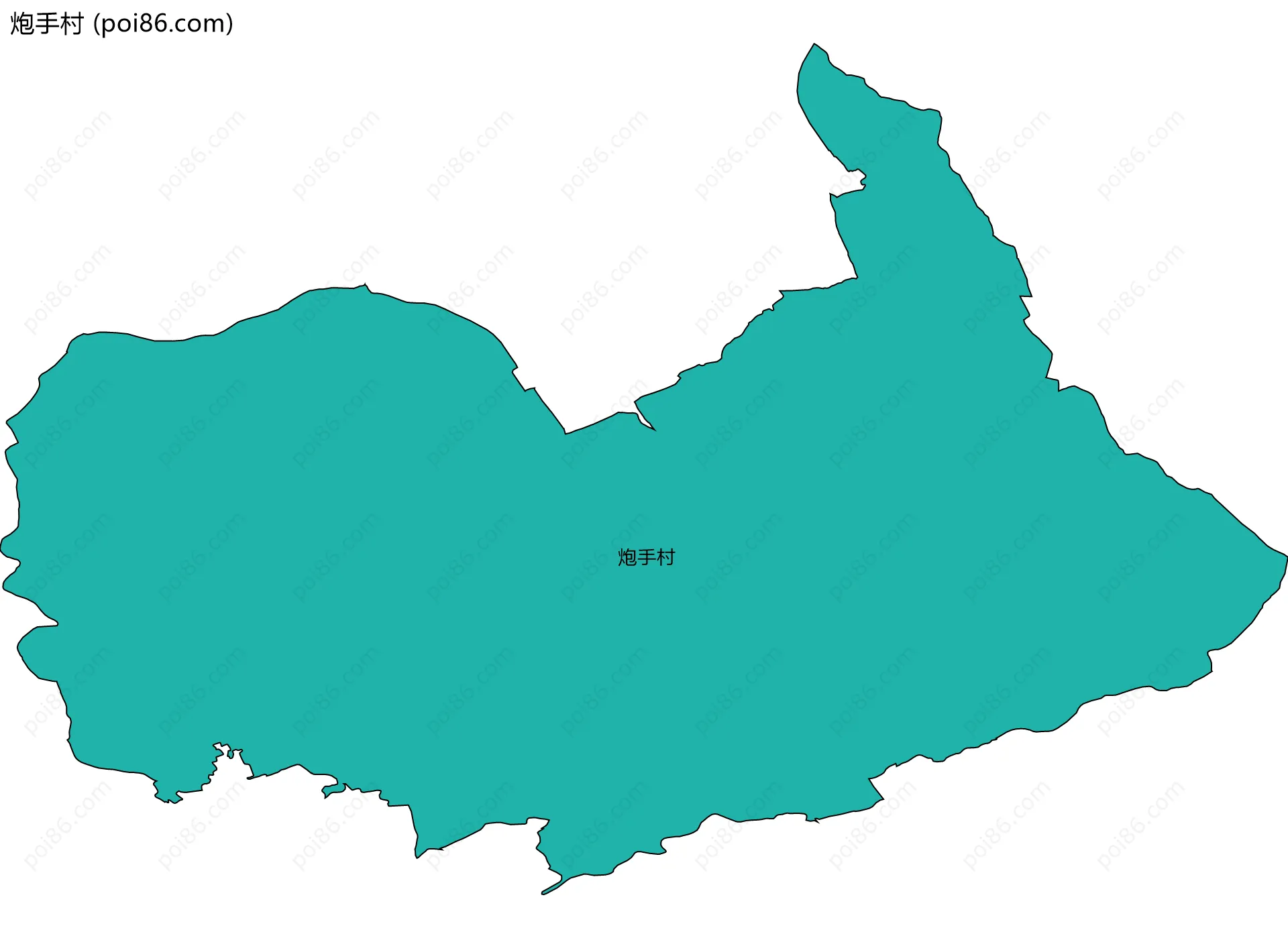 炮手村边界地图