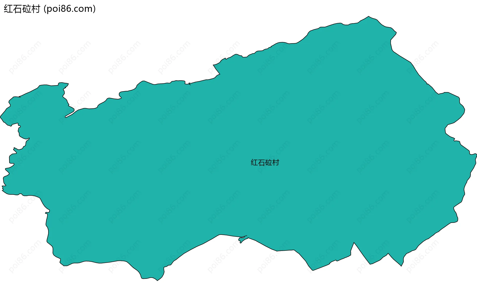 红石砬村边界地图