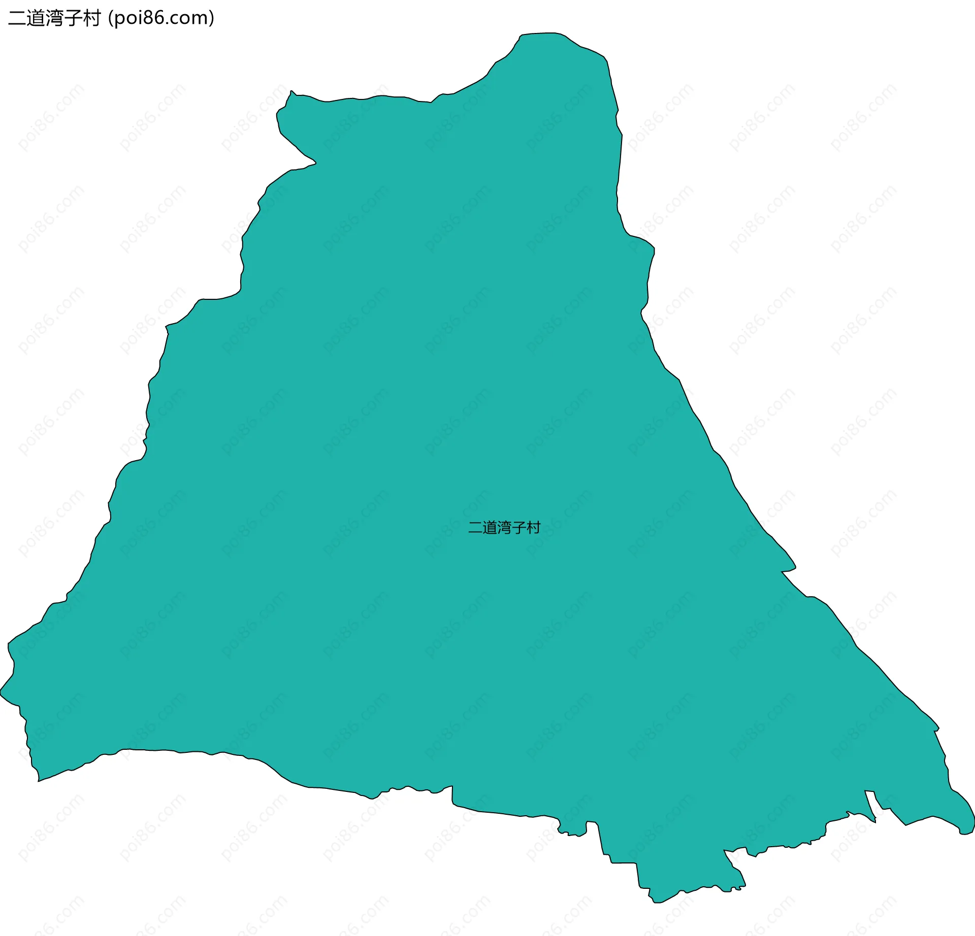 二道湾子村边界地图