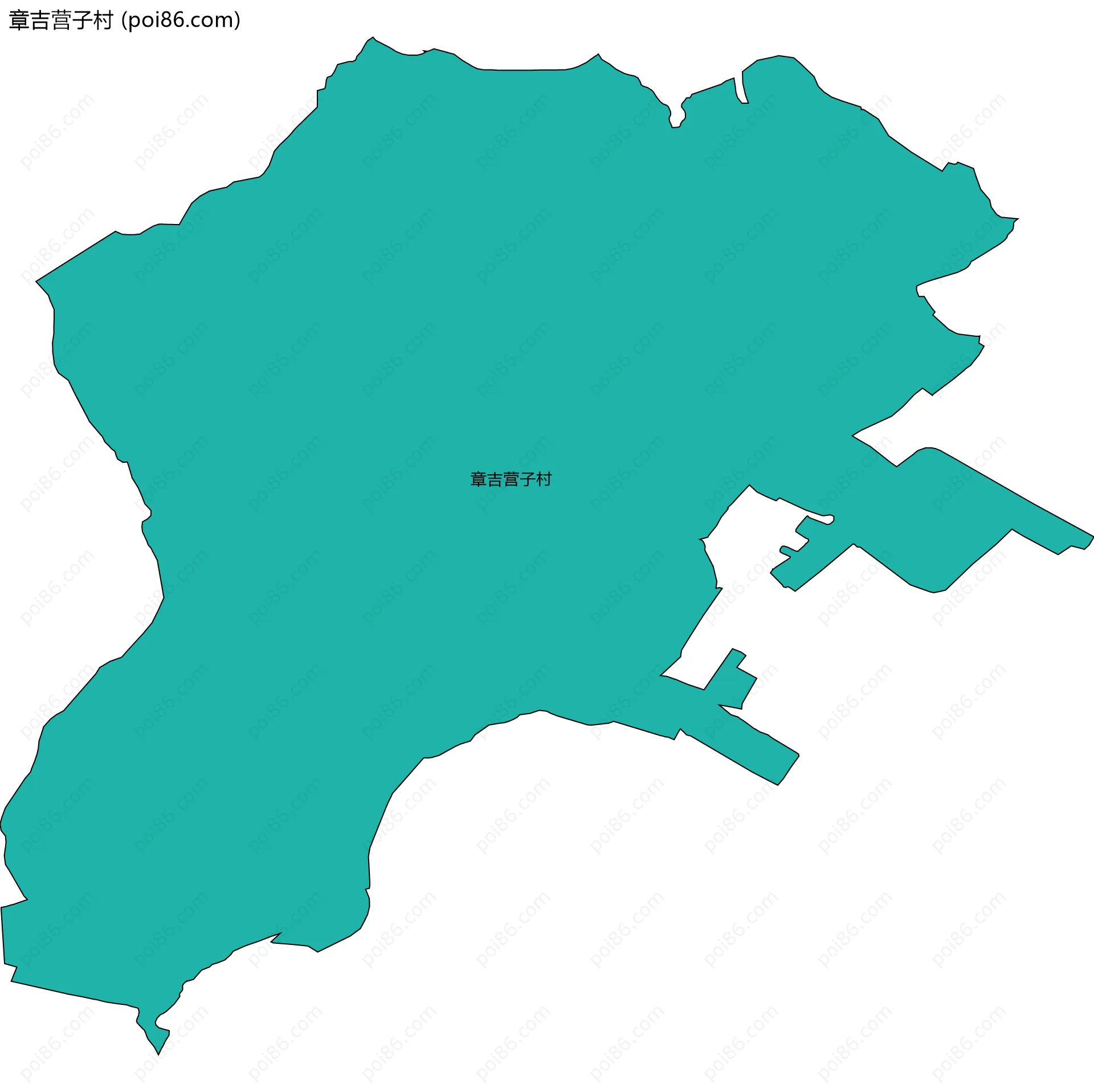 章吉营子村边界地图