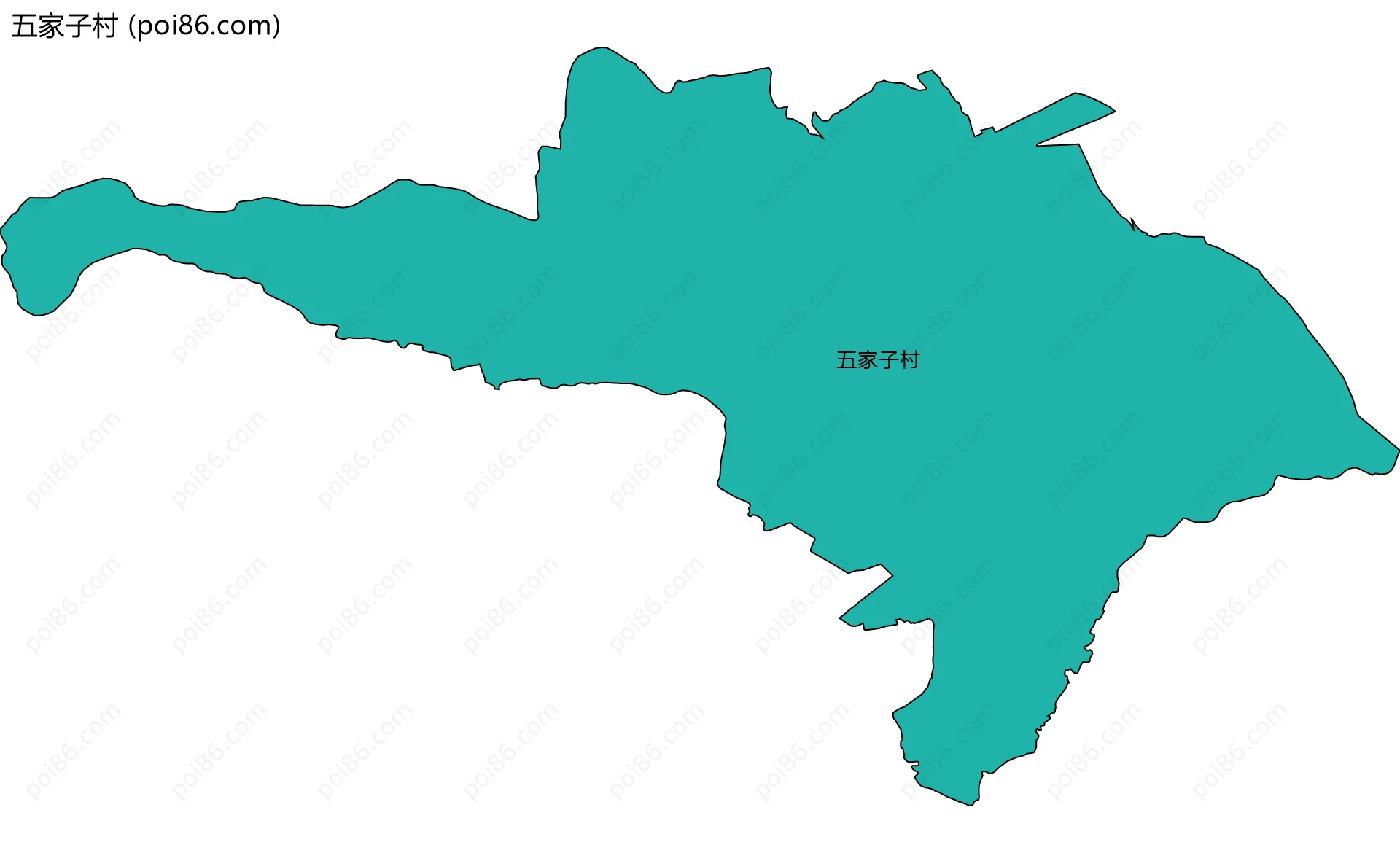 五家子村边界地图