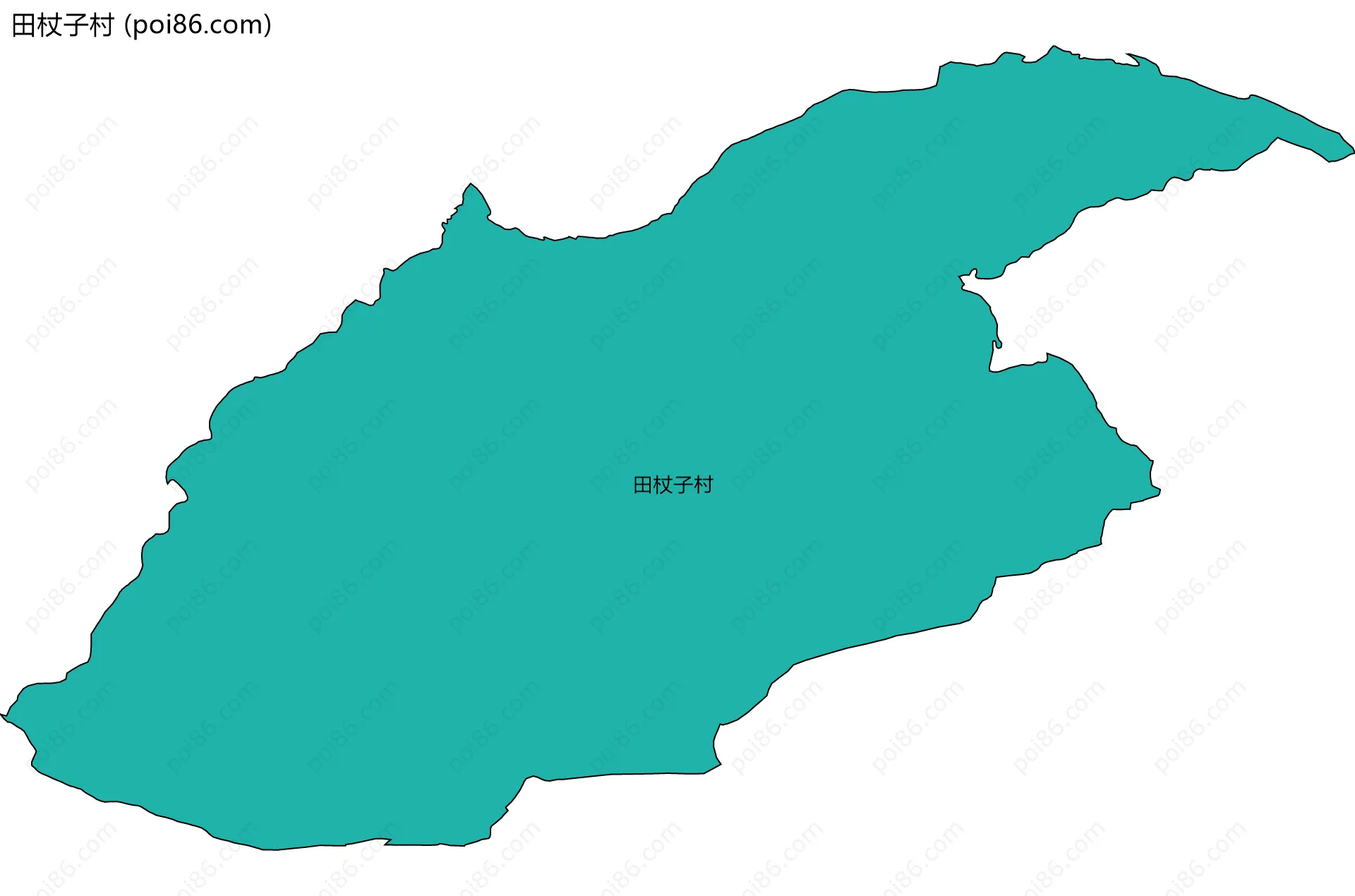 田杖子村边界地图