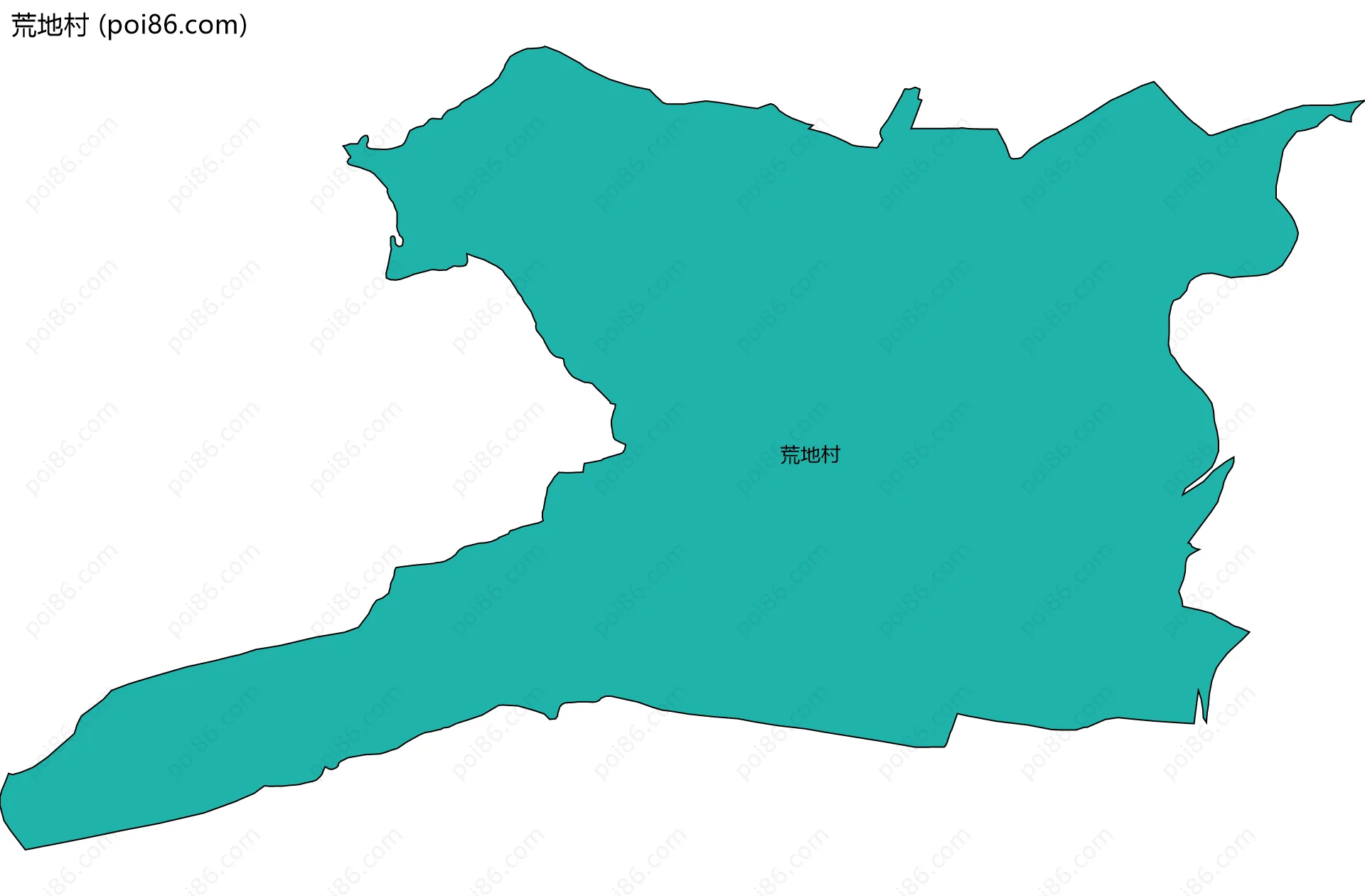荒地村边界地图