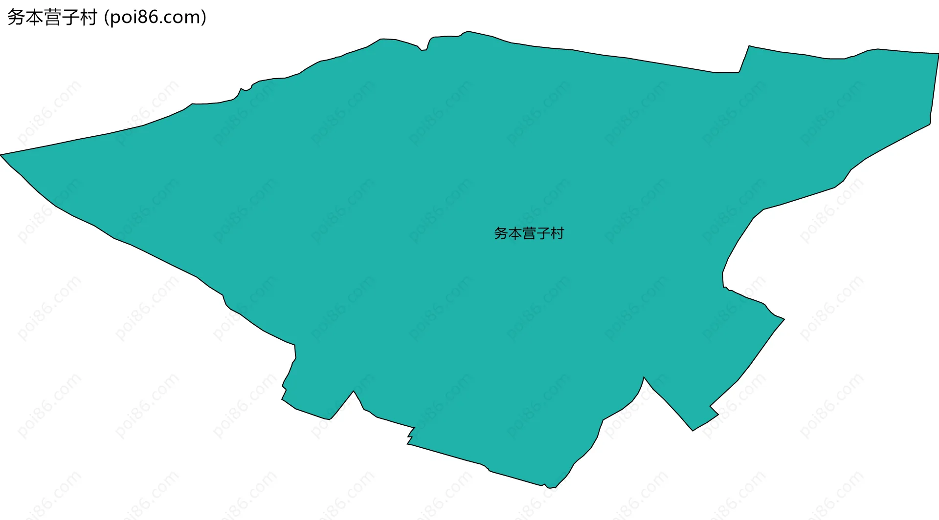 务本营子村边界地图