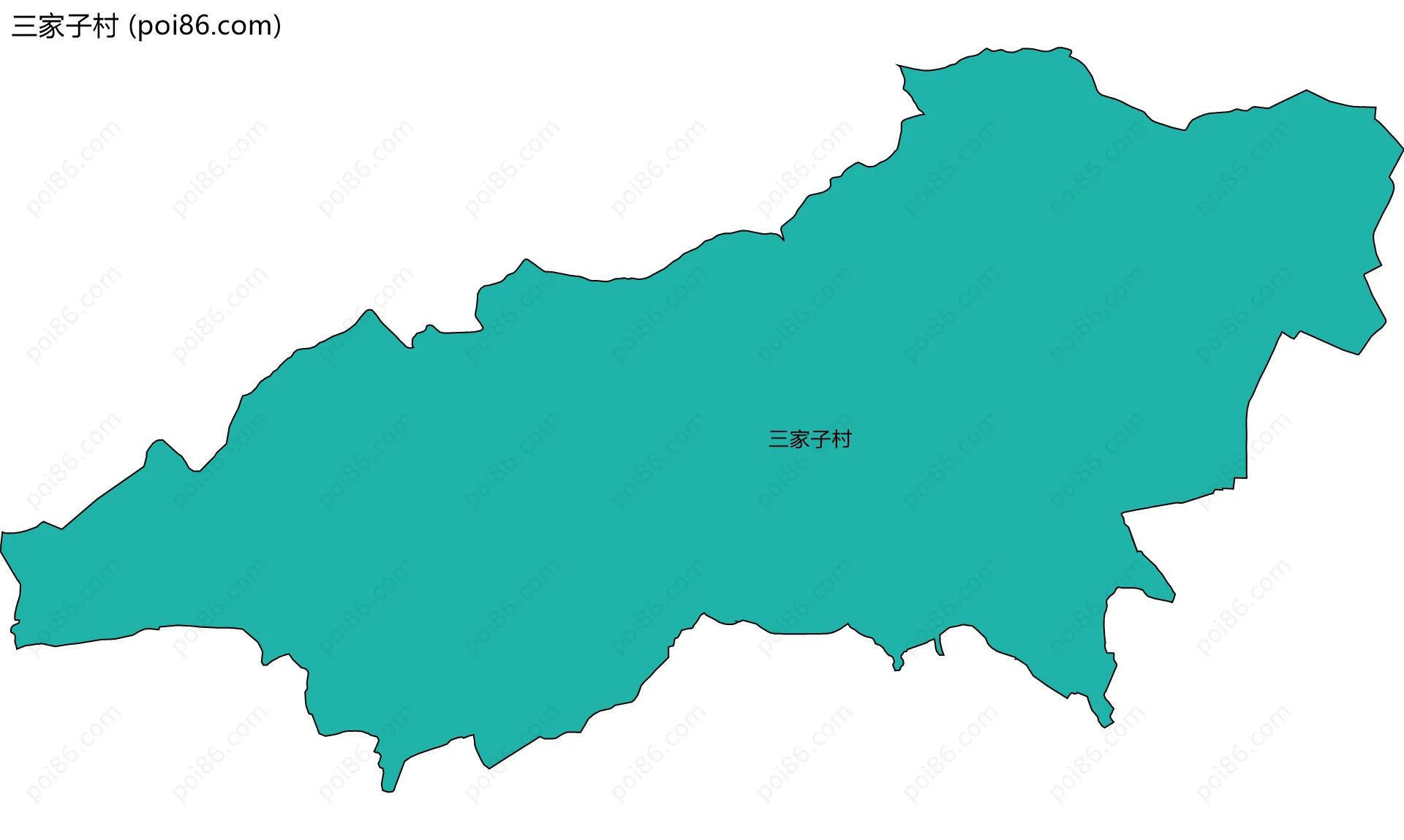 三家子村边界地图