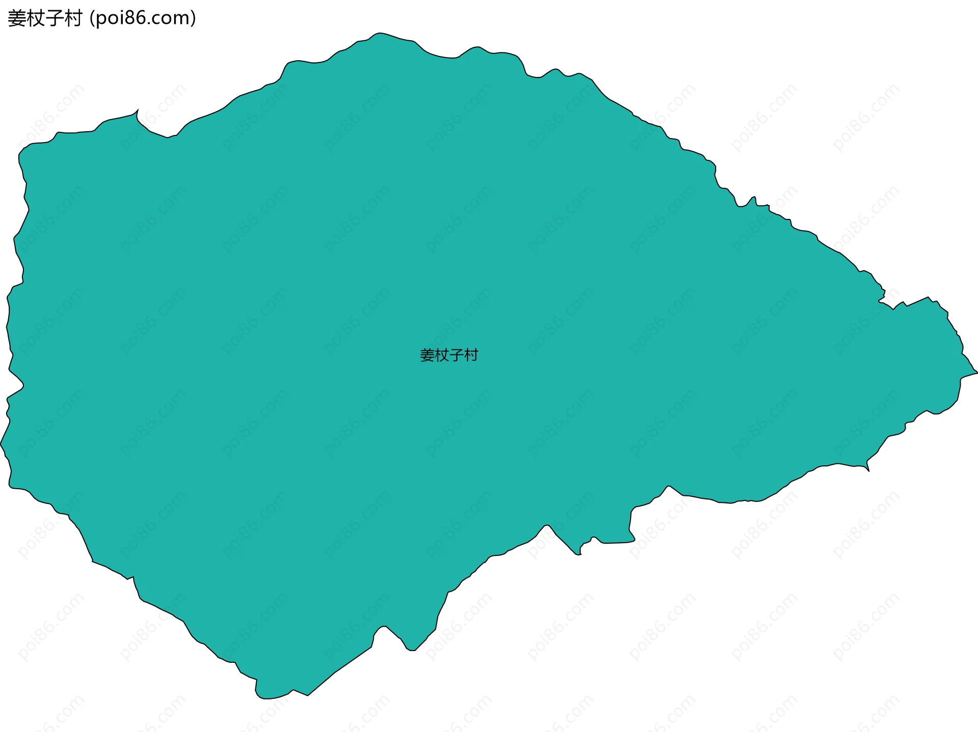 姜杖子村边界地图