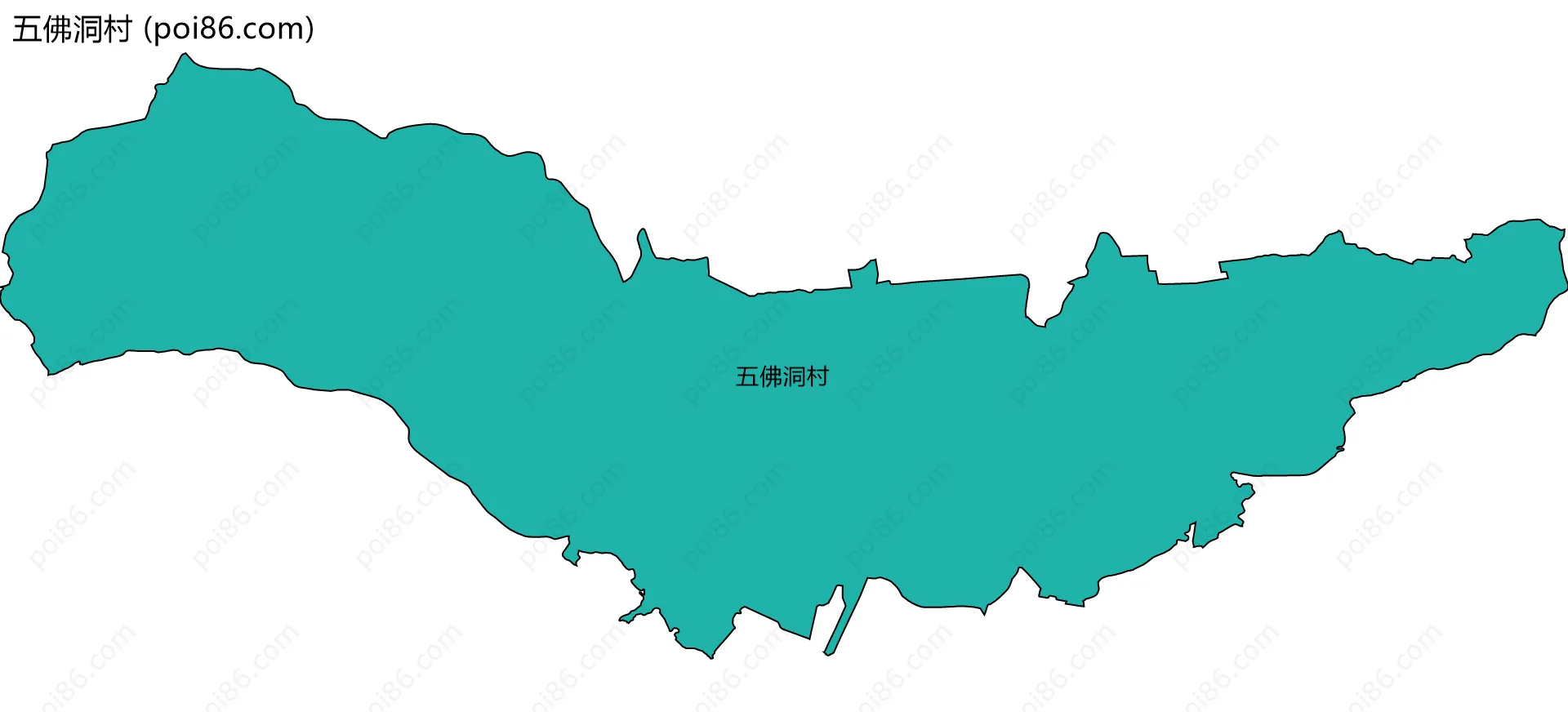 五佛洞村边界地图