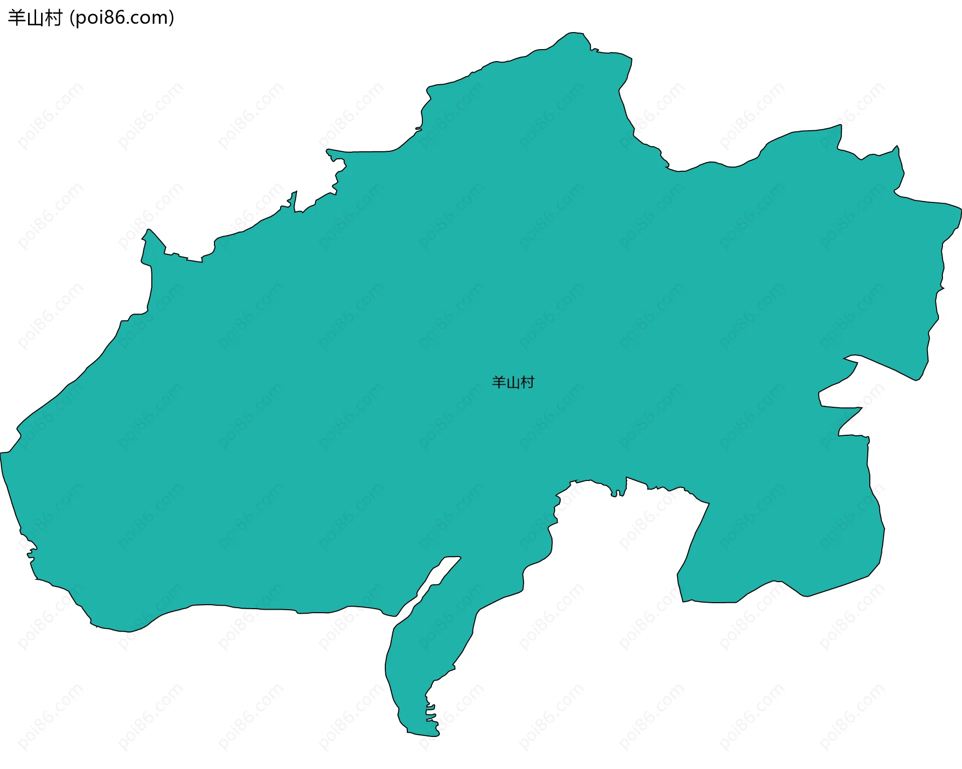 羊山村边界地图