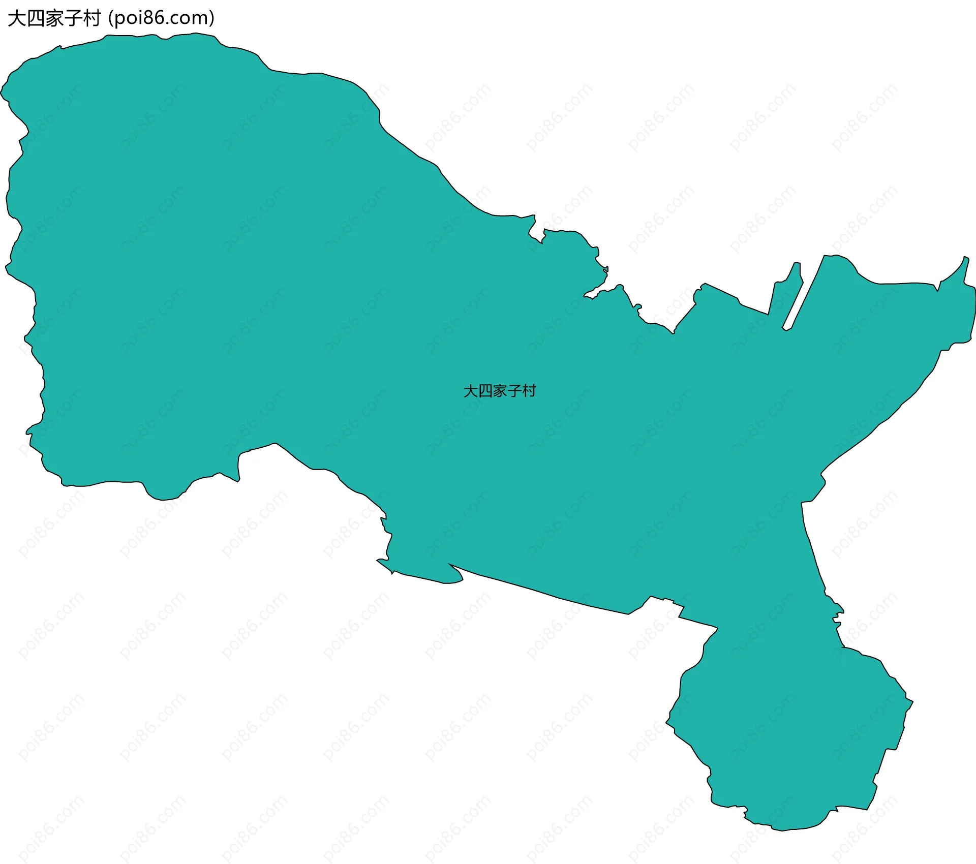 大四家子村边界地图