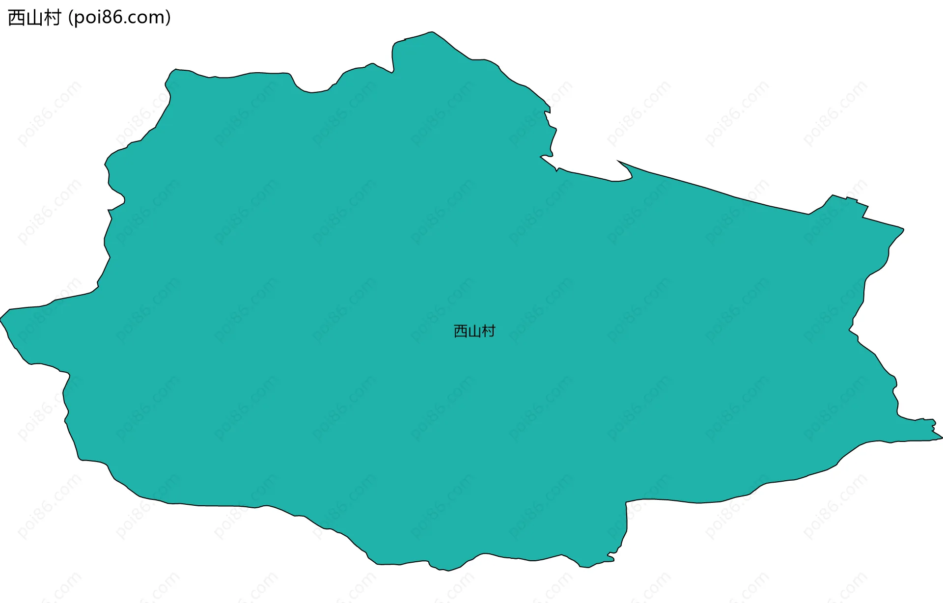 西山村边界地图
