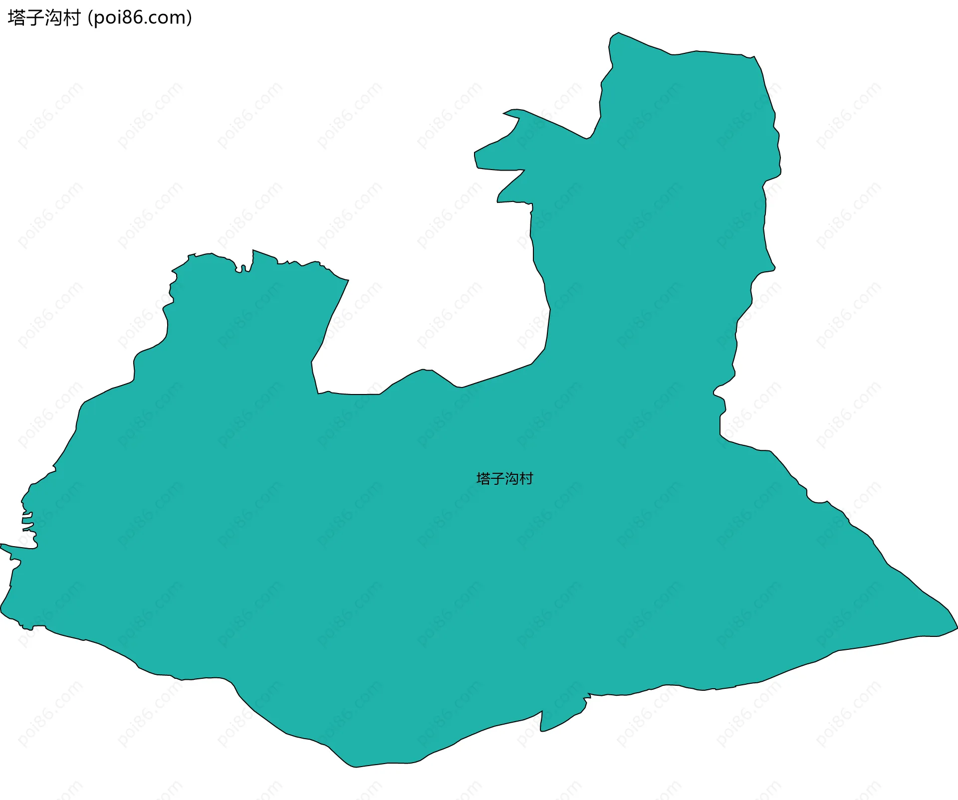 塔子沟村边界地图