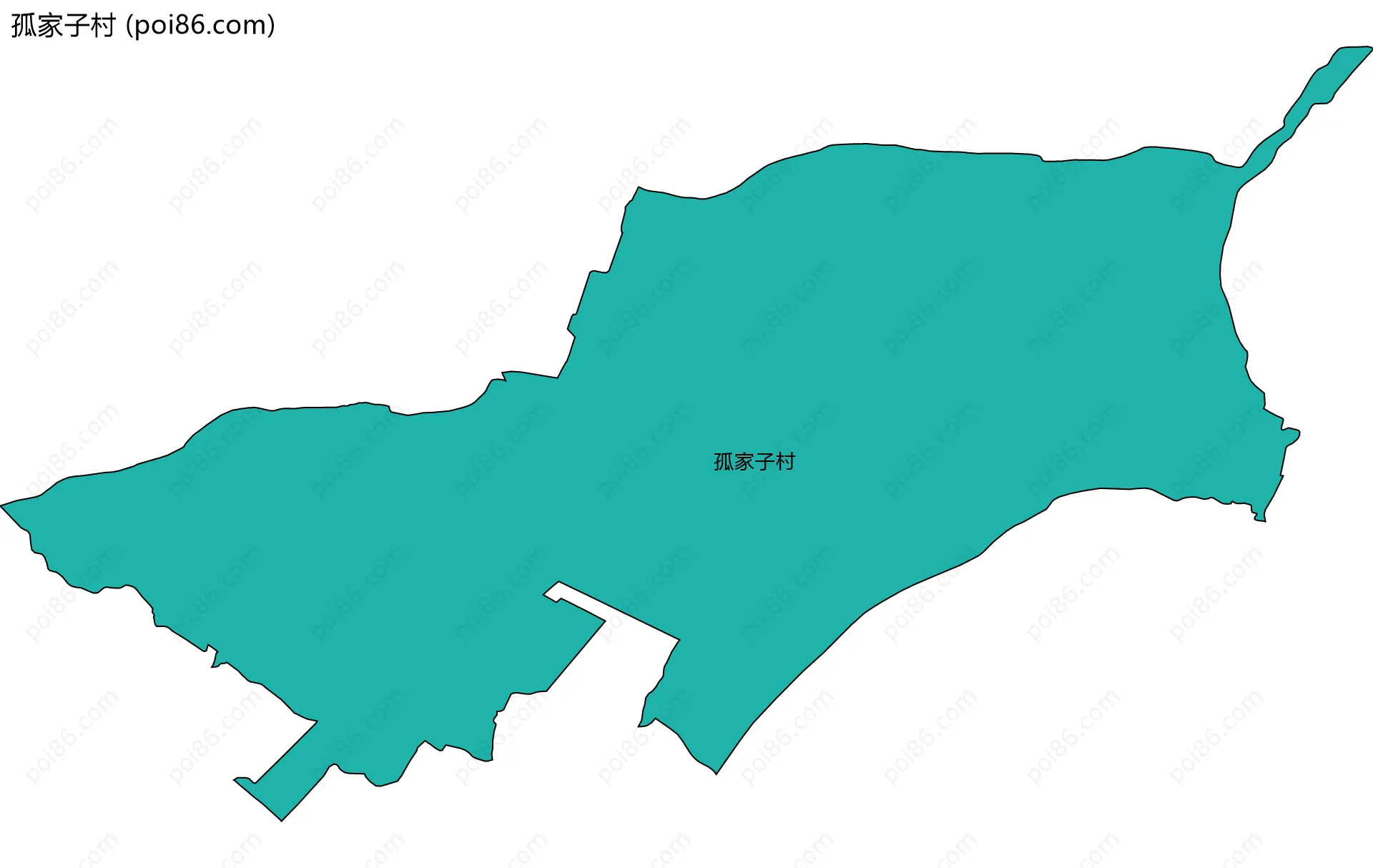 孤家子村边界地图