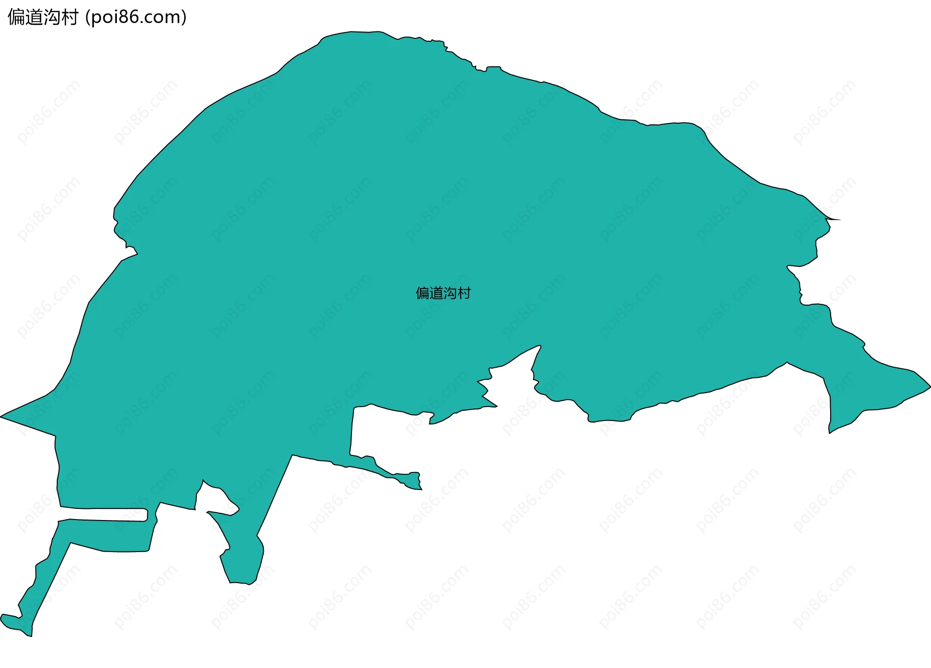 偏道沟村边界地图