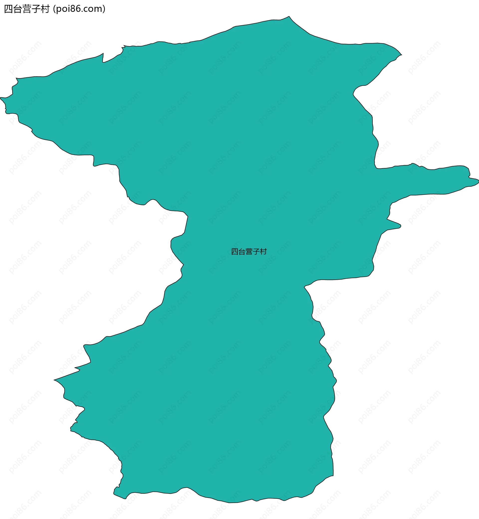 四台营子村边界地图