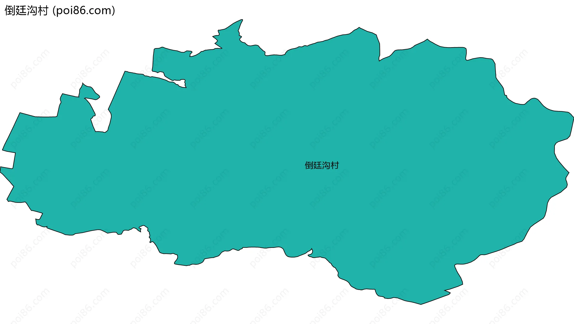 倒廷沟村边界地图