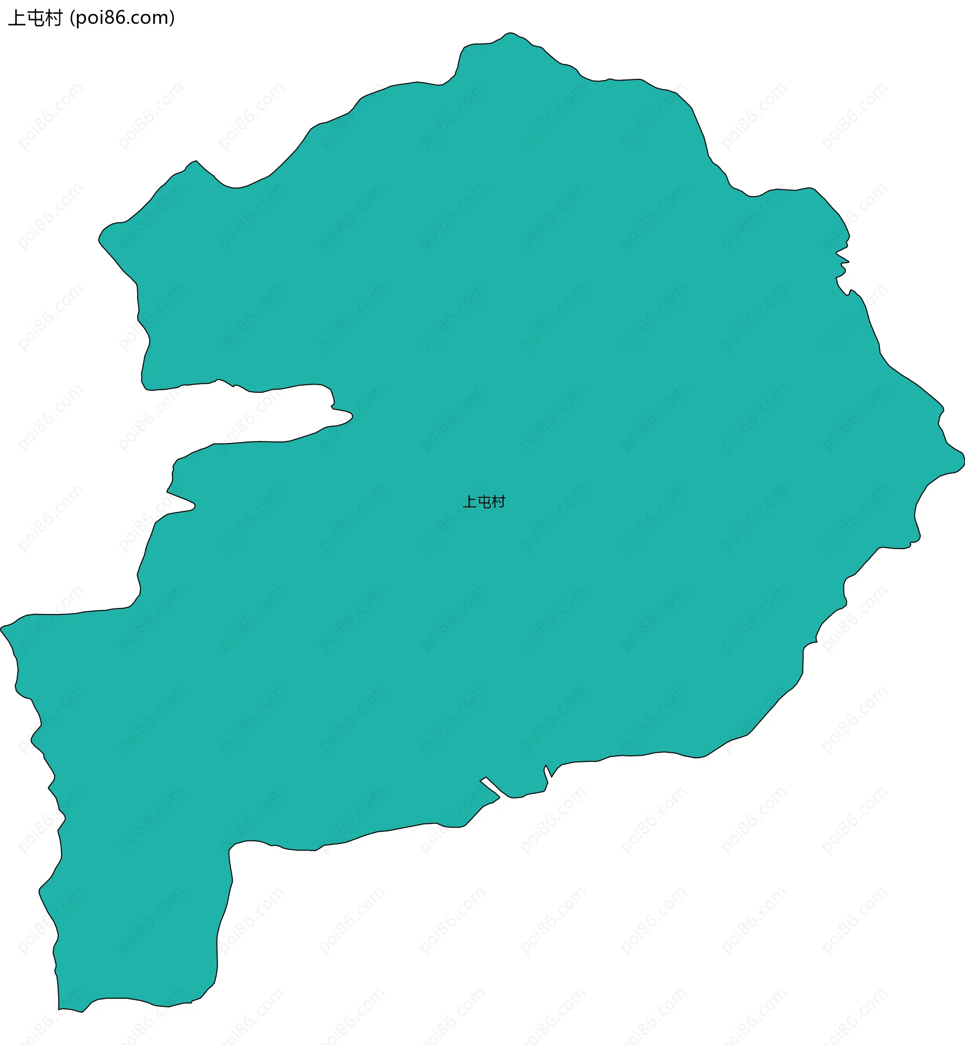 上屯村边界地图