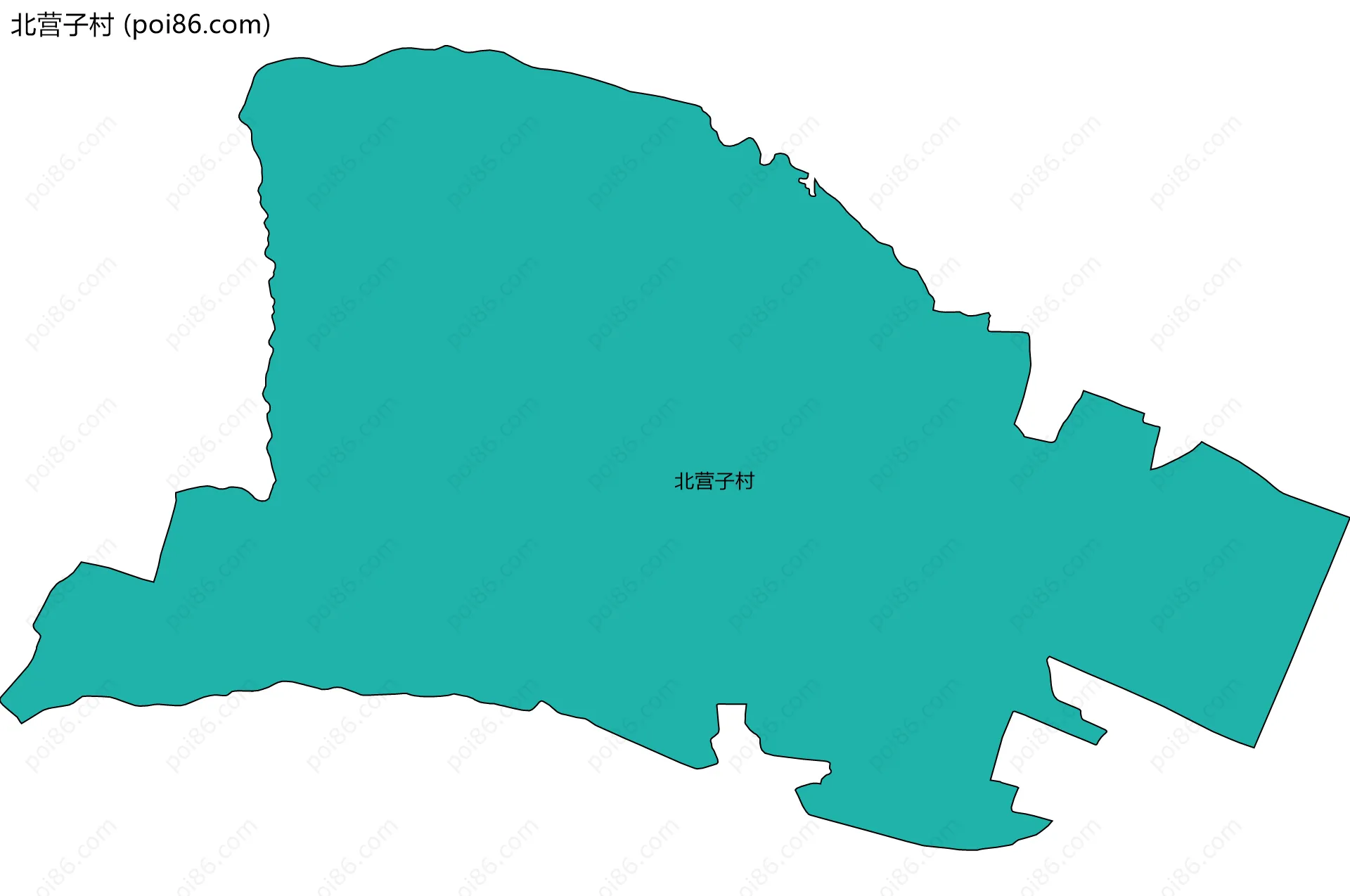 北营子村边界地图