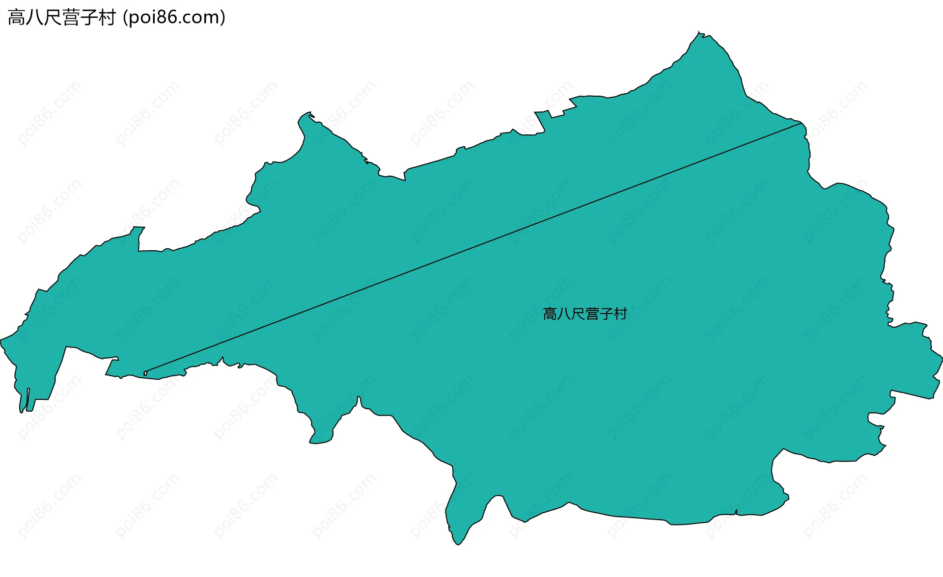 高八尺营子村边界地图