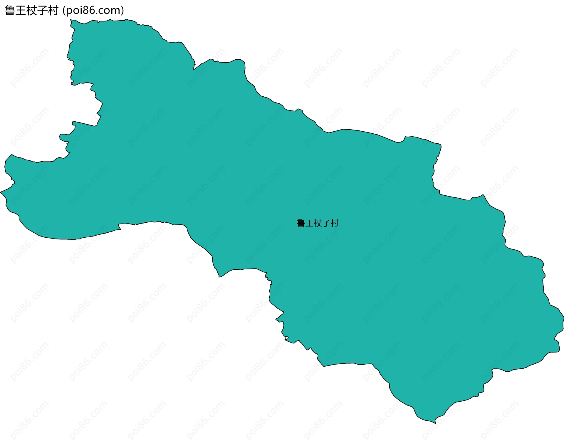 鲁王杖子村边界地图