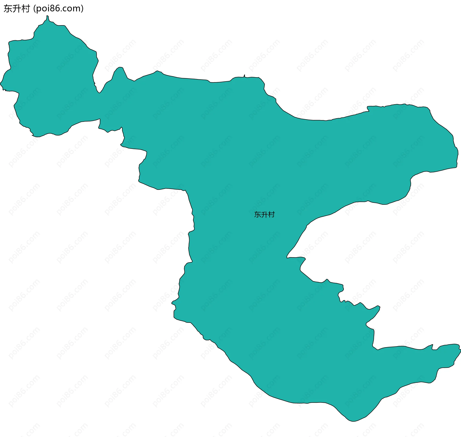 东升村边界地图