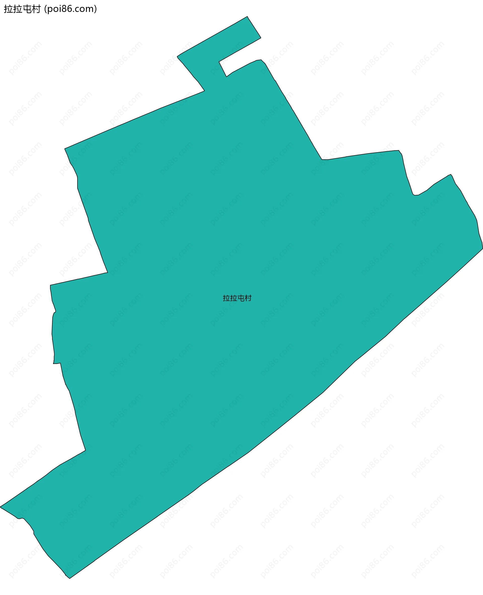拉拉屯村边界地图