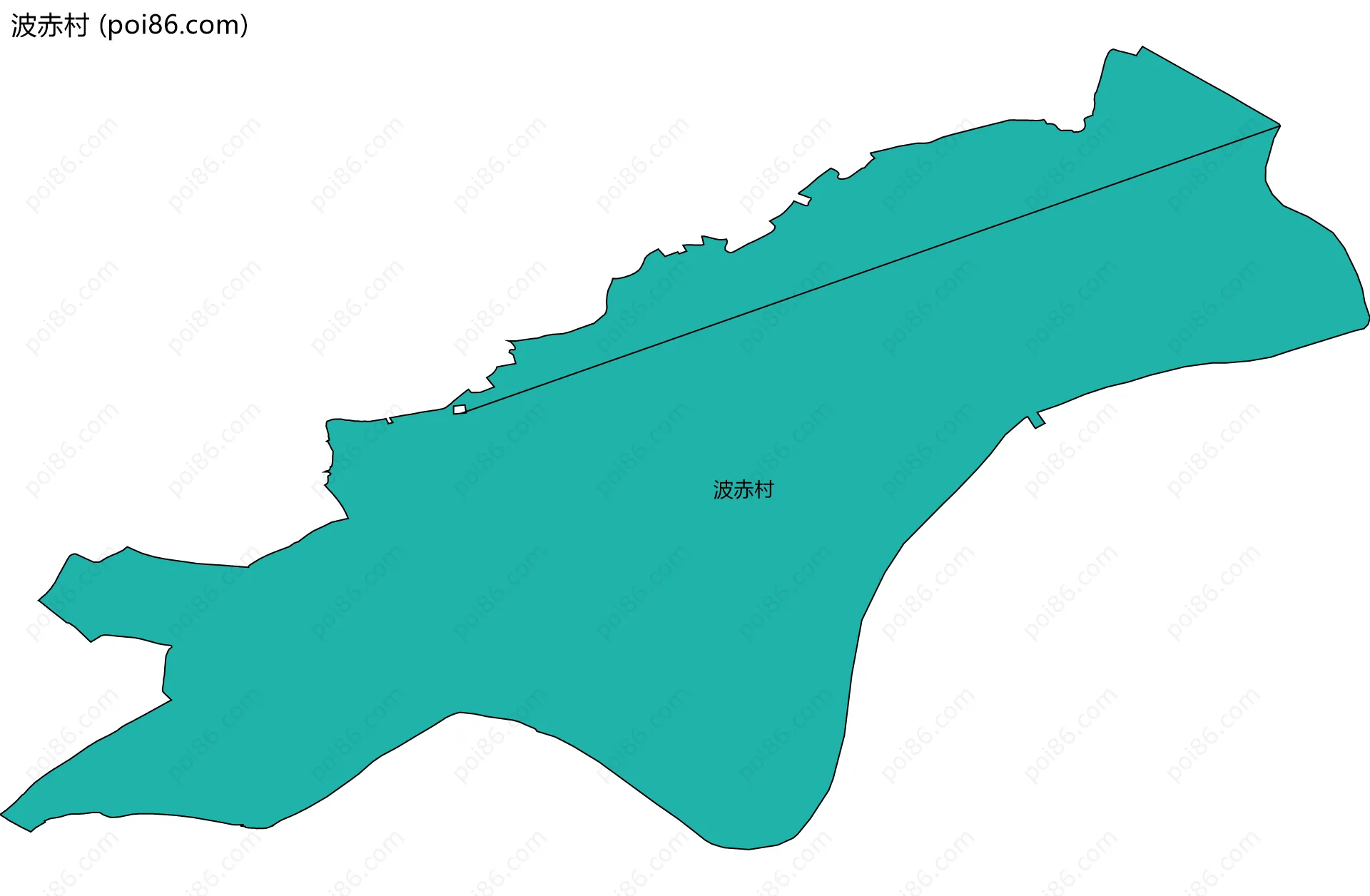 波赤村边界地图