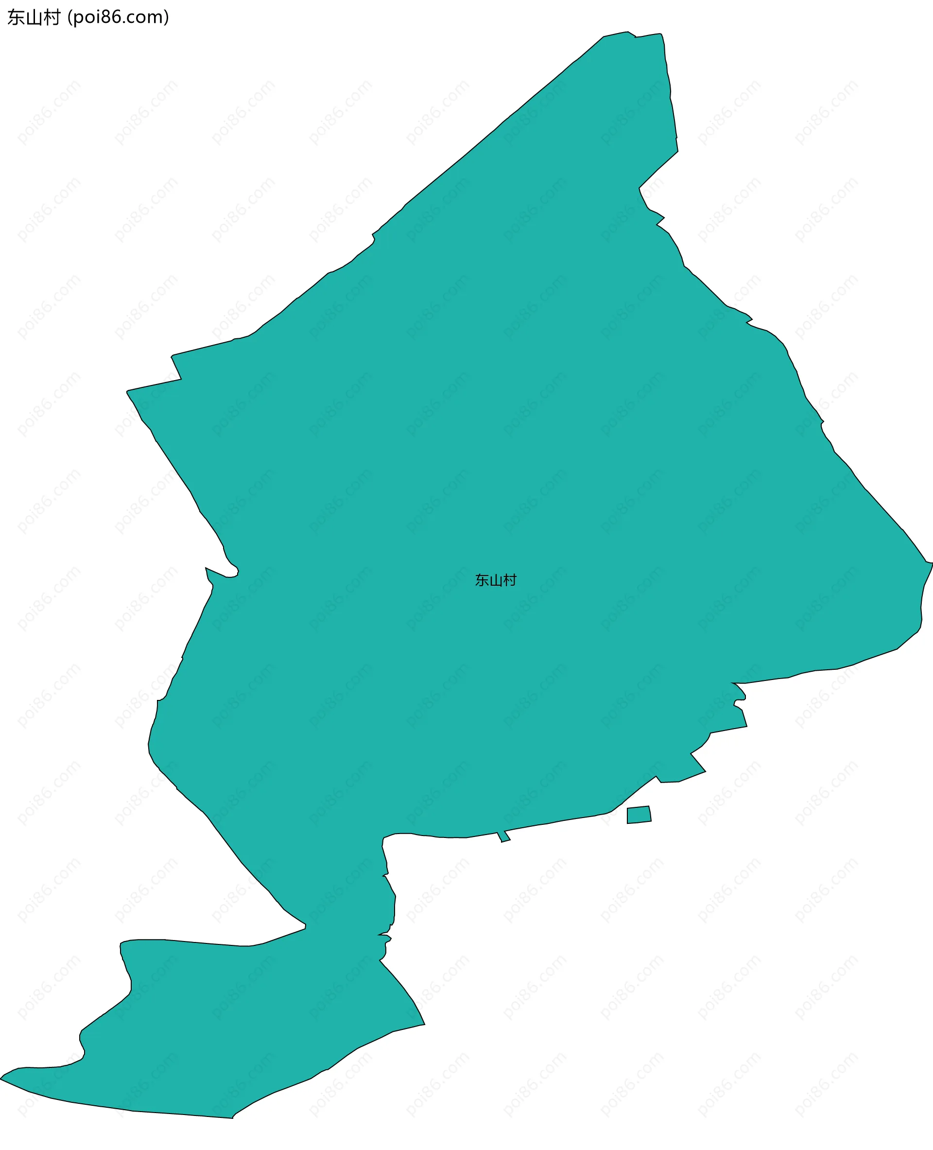 东山村边界地图