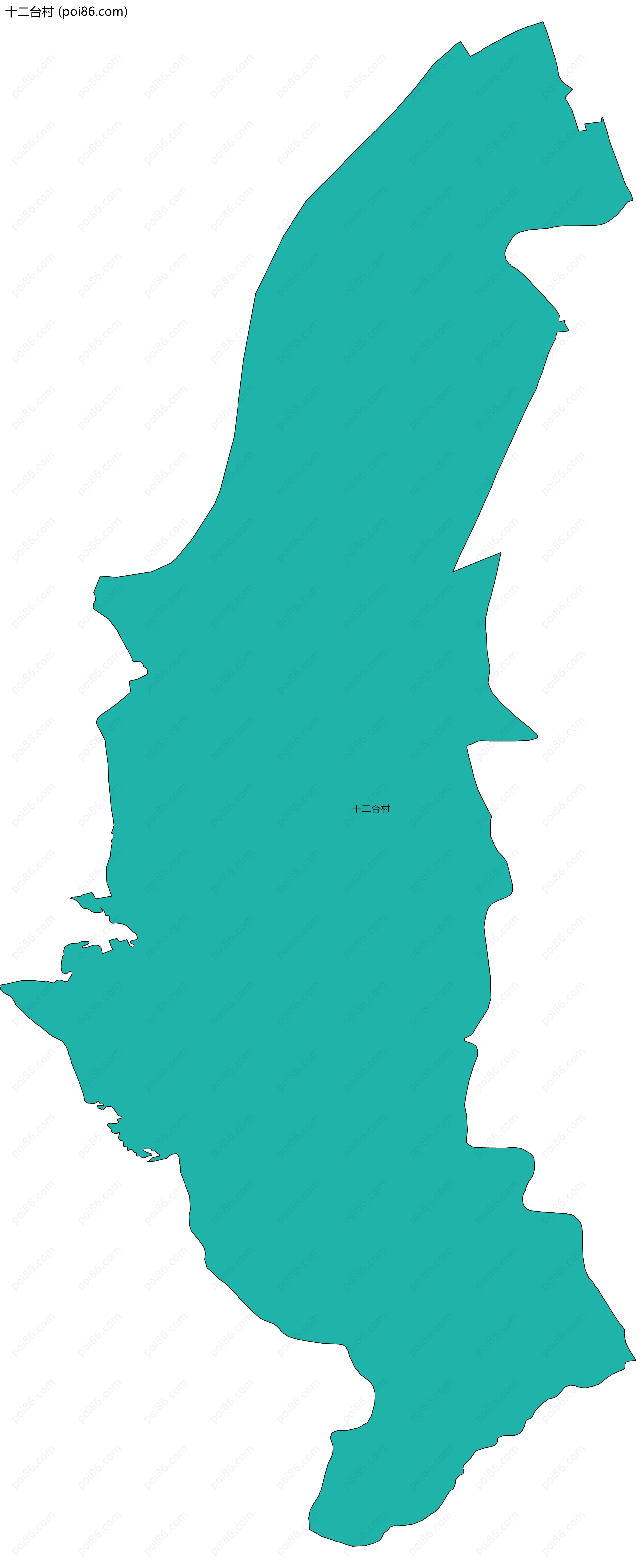 十二台村边界地图