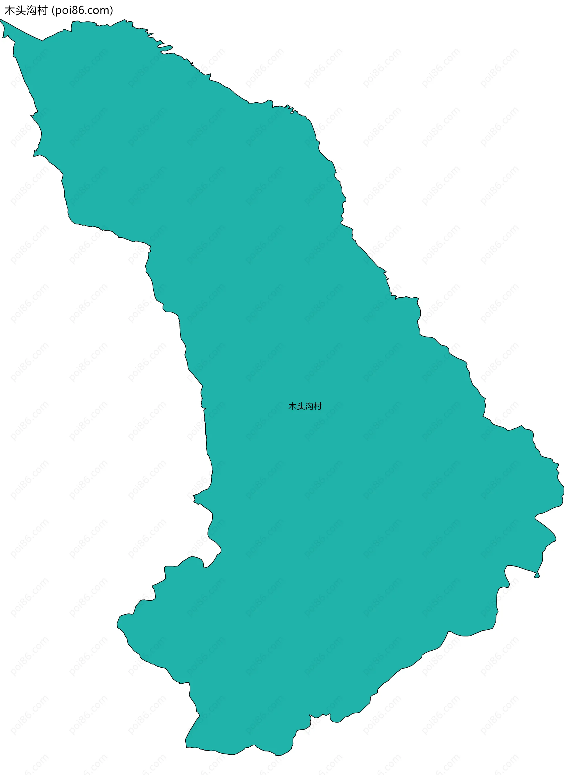 木头沟村边界地图