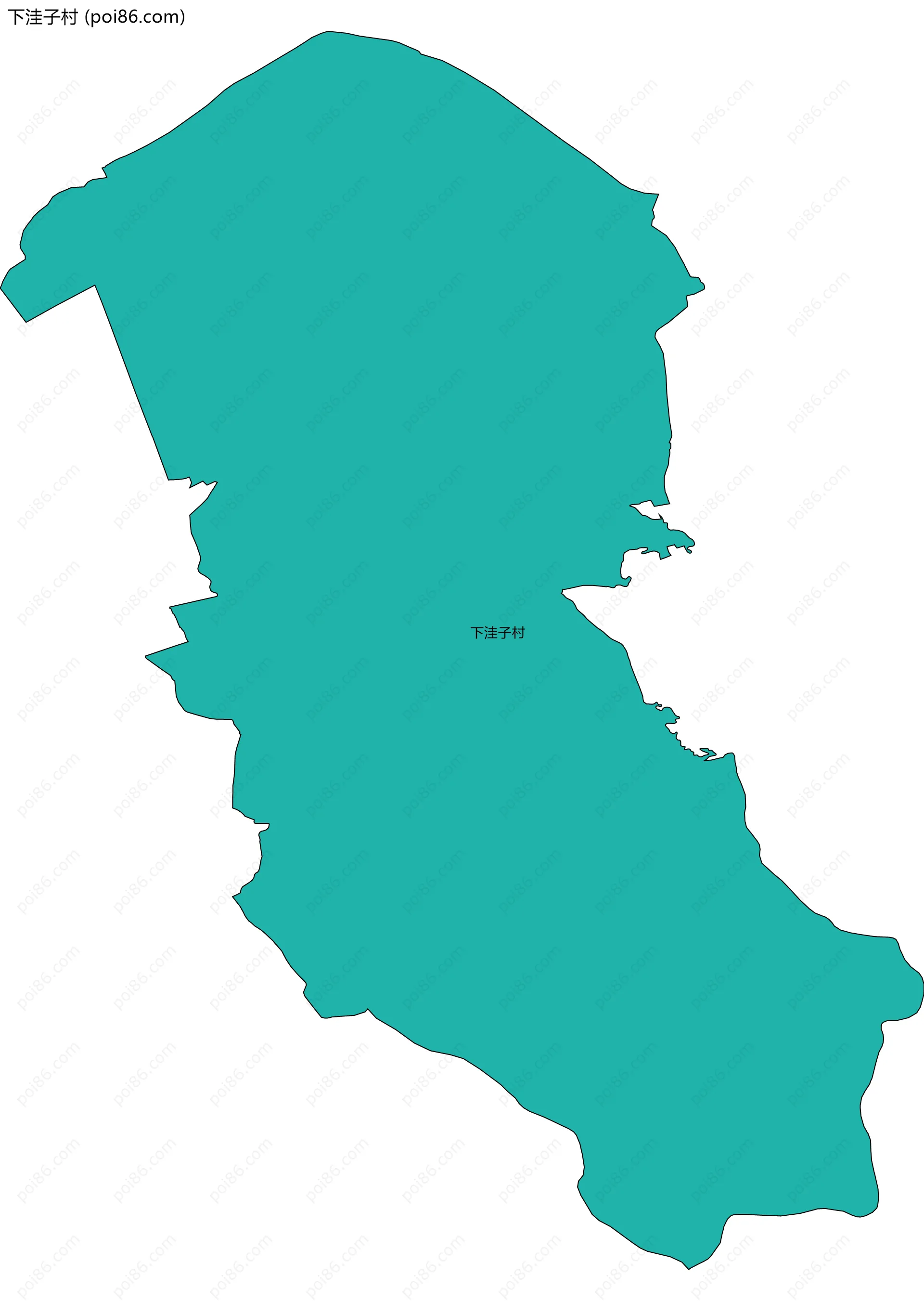 下洼子村边界地图