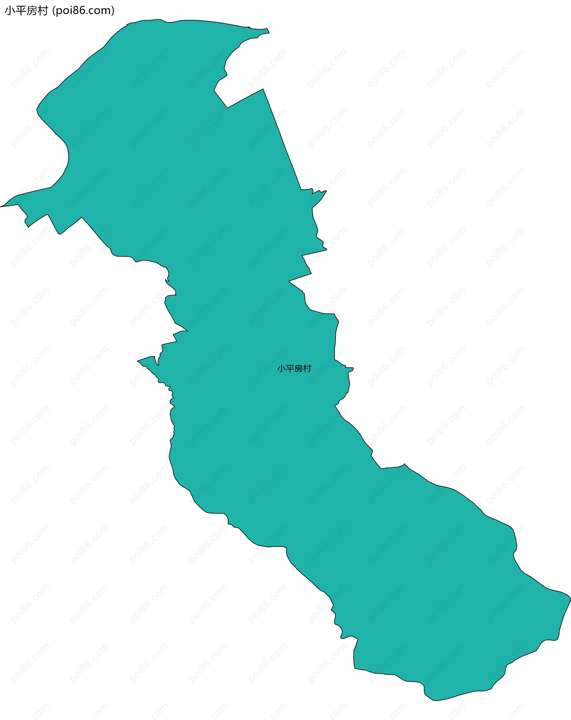 小平房村边界地图