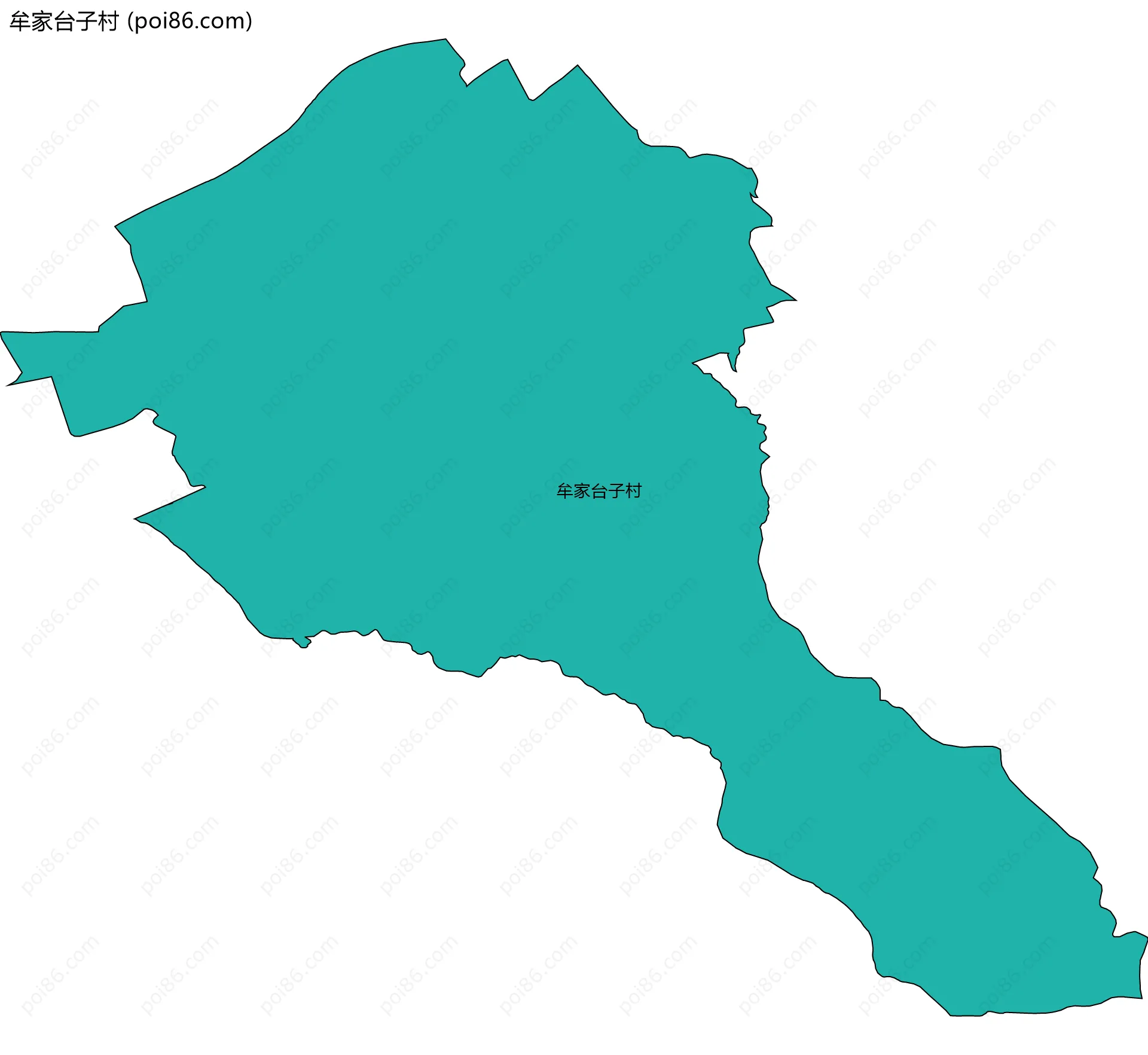 牟家台子村边界地图