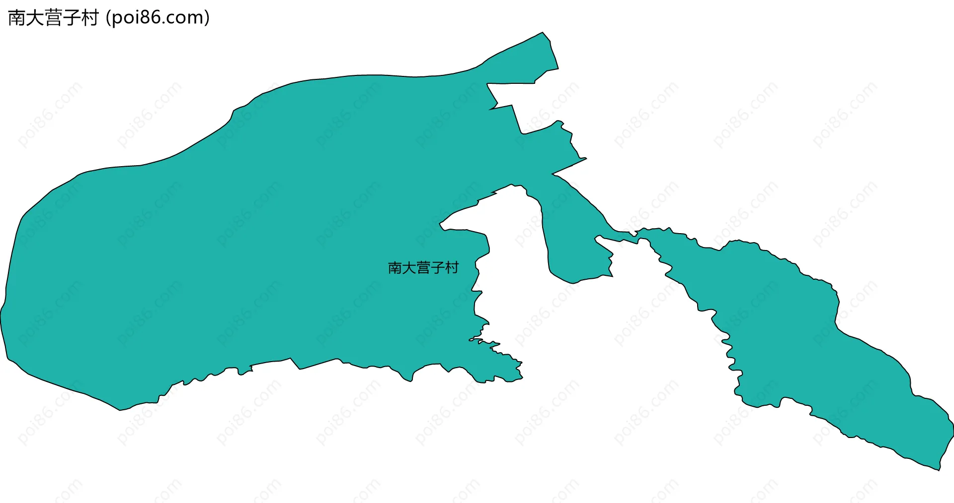 南大营子村边界地图