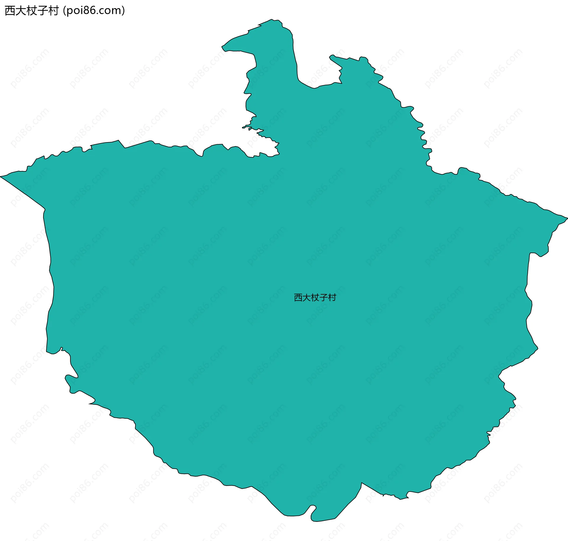 西大杖子村边界地图