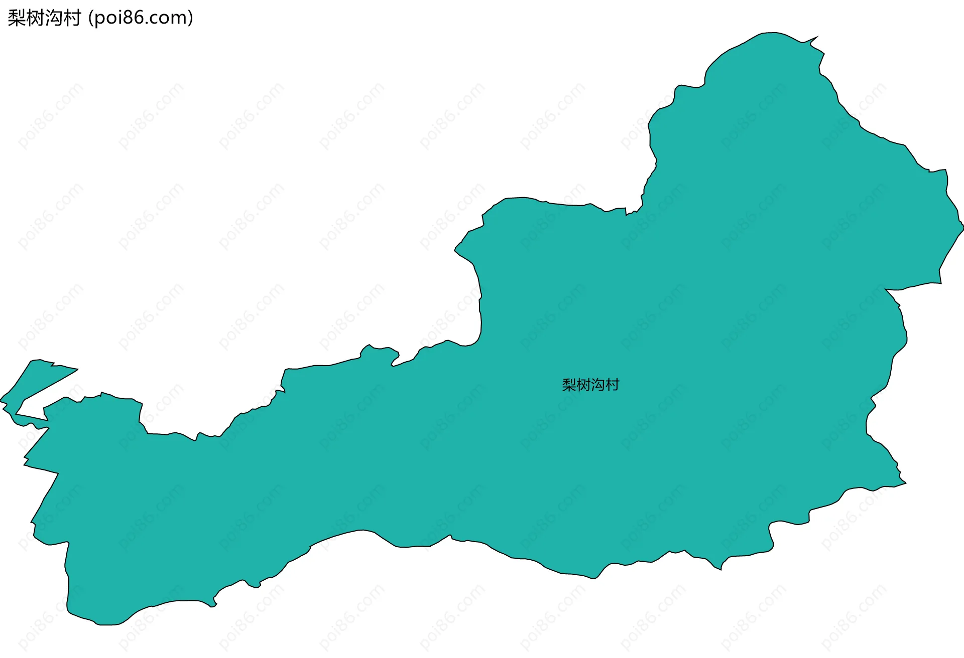 梨树沟村边界地图