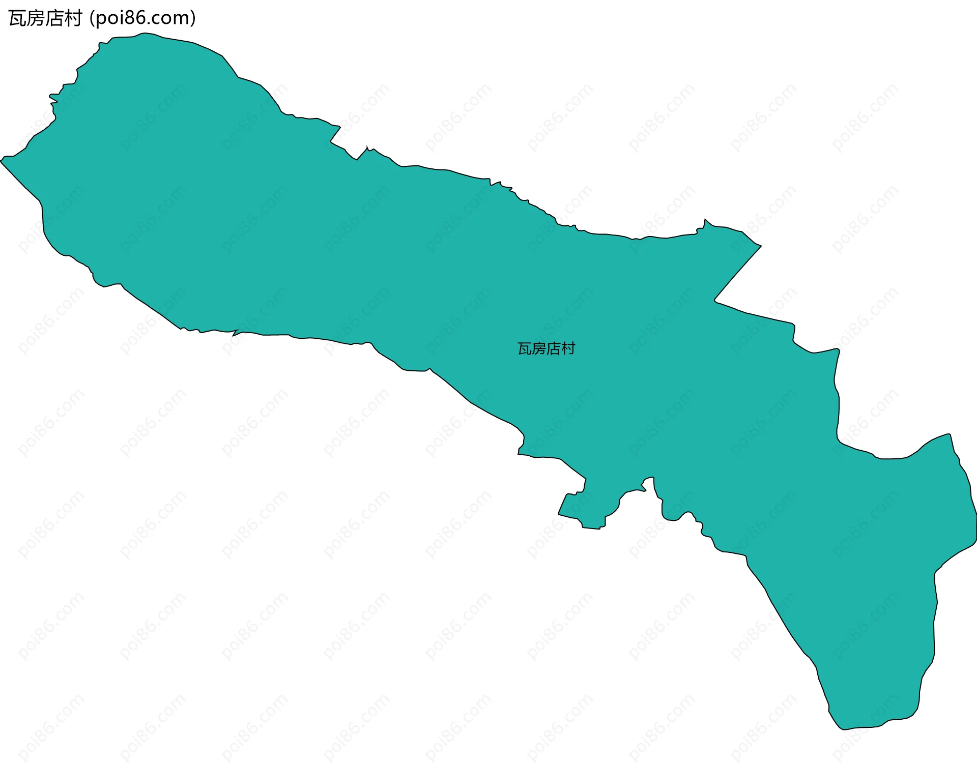 瓦房店村边界地图